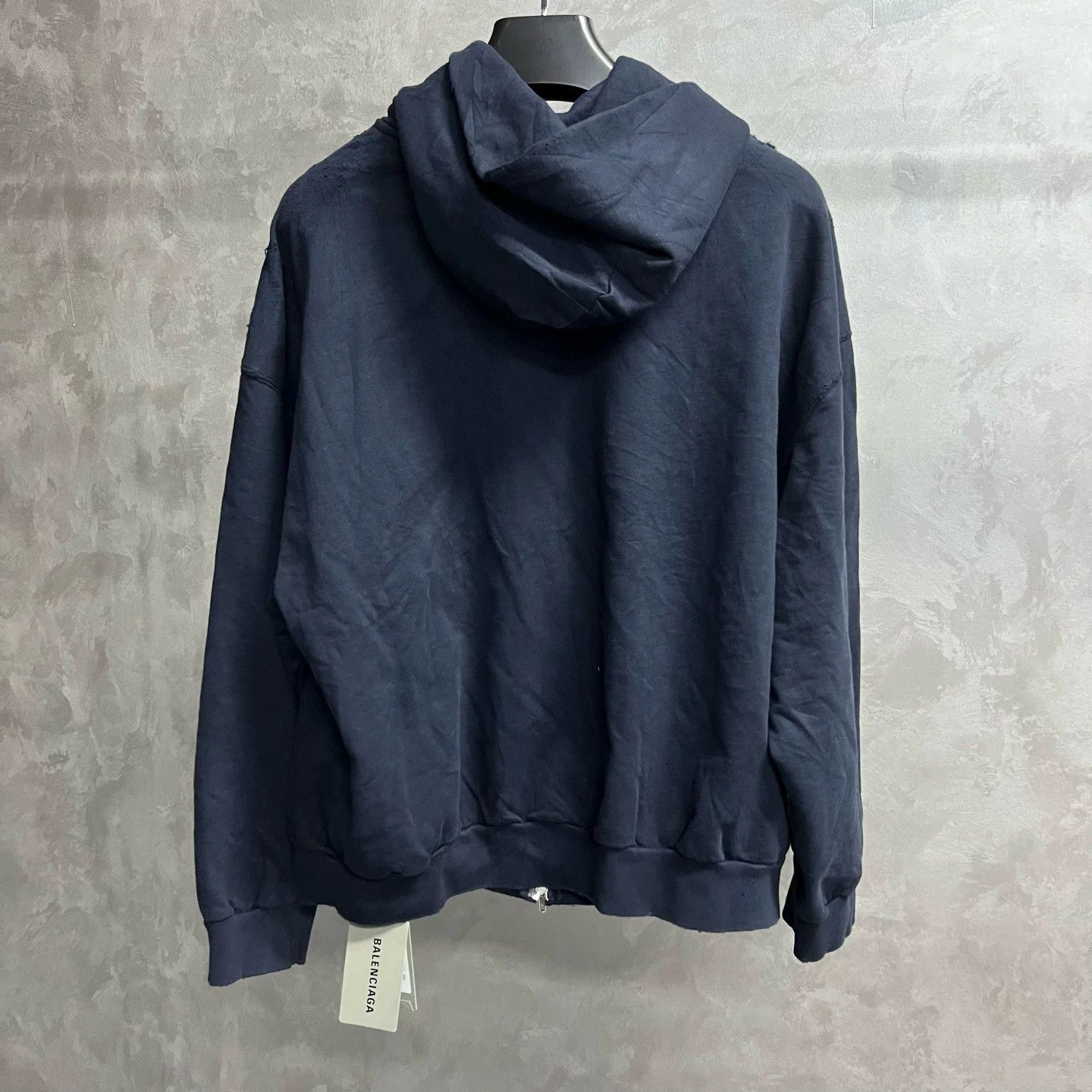 Balenciaga Balenciaga 2024 Navy Letter Print Zip Hoodie Size US L / EU 52-54 / 3 - 5 Thumbnail