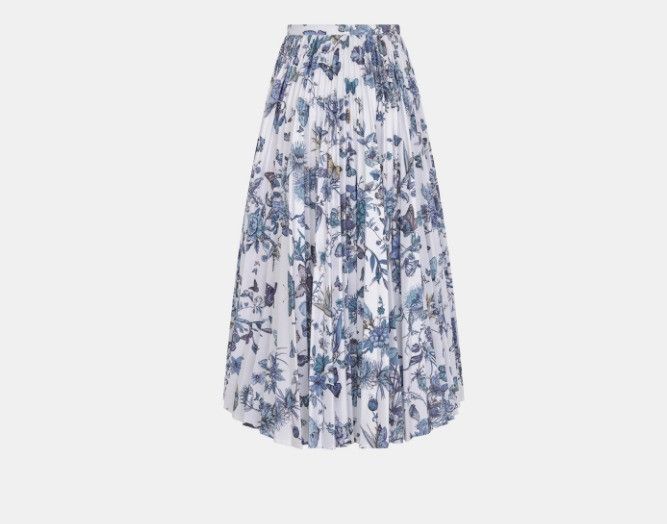 Dior o1w1db10225 412J04A39 Mid-Length Pleated Skirt in Multicolor Size 27" / US 4 / IT 40 - 2 Thumbnail