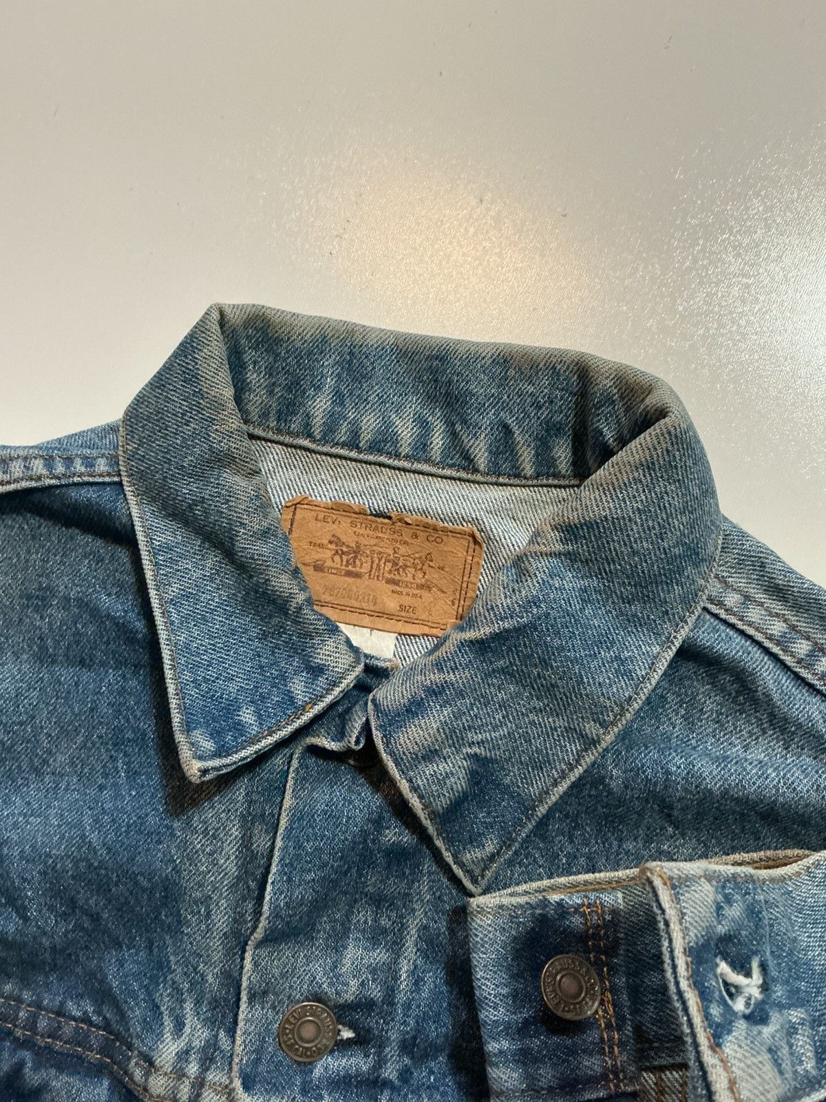 Levi's Vintage 70s 80s Levis Orange Tab Denim Trucker Jean Jacket Size US L / EU 52-54 / 3 - 9 Thumbnail
