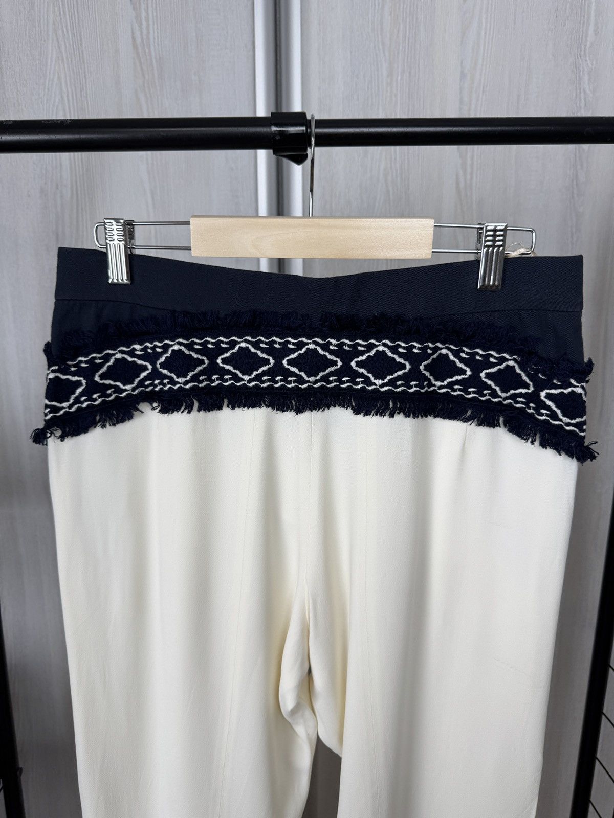 Chloe Chloe white ivory cotton embroidery acetate viscose pants Size 28" / US 6 / IT 42 - 14 Thumbnail