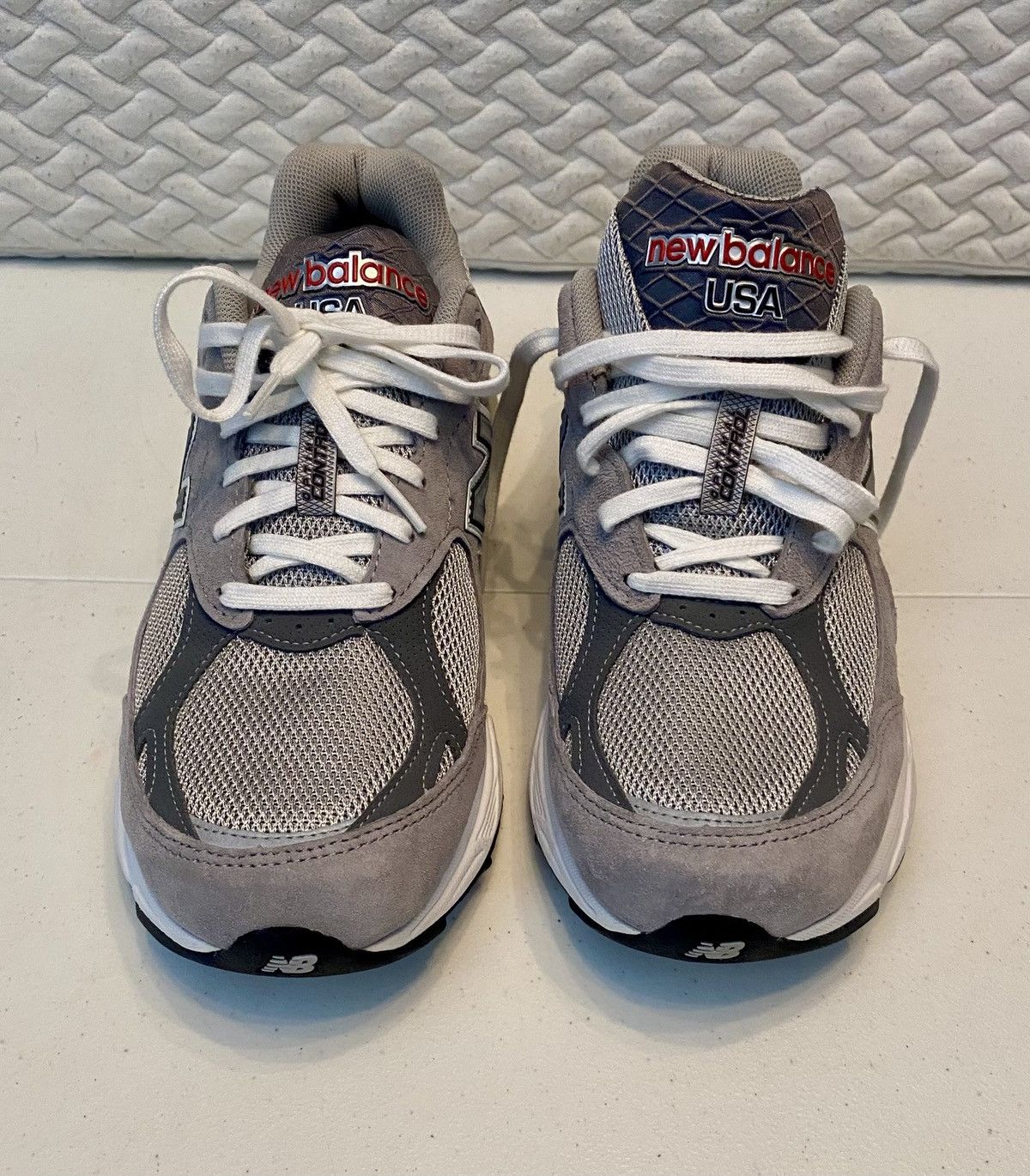 New Balance New Balance 990v3 Made in USA Gray White Suede Heritage 8 LN Size US 8 / EU 41 - 8 Thumbnail