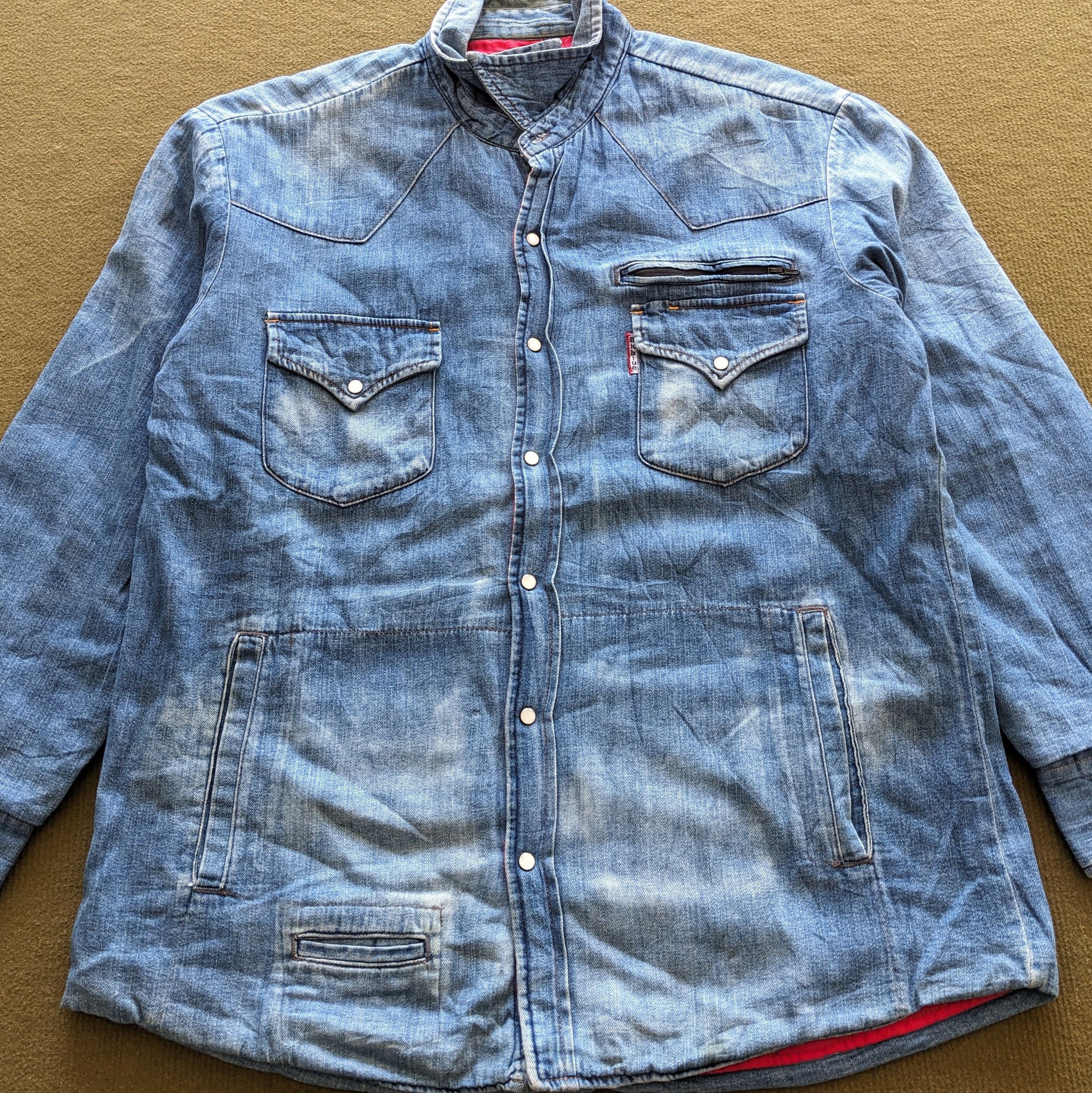 Blue Blue Japan Vintage BLUE BLUE Japanese Denim Button Up Shirts Size US L / EU 52-54 / 3 - 2 Thumbnail