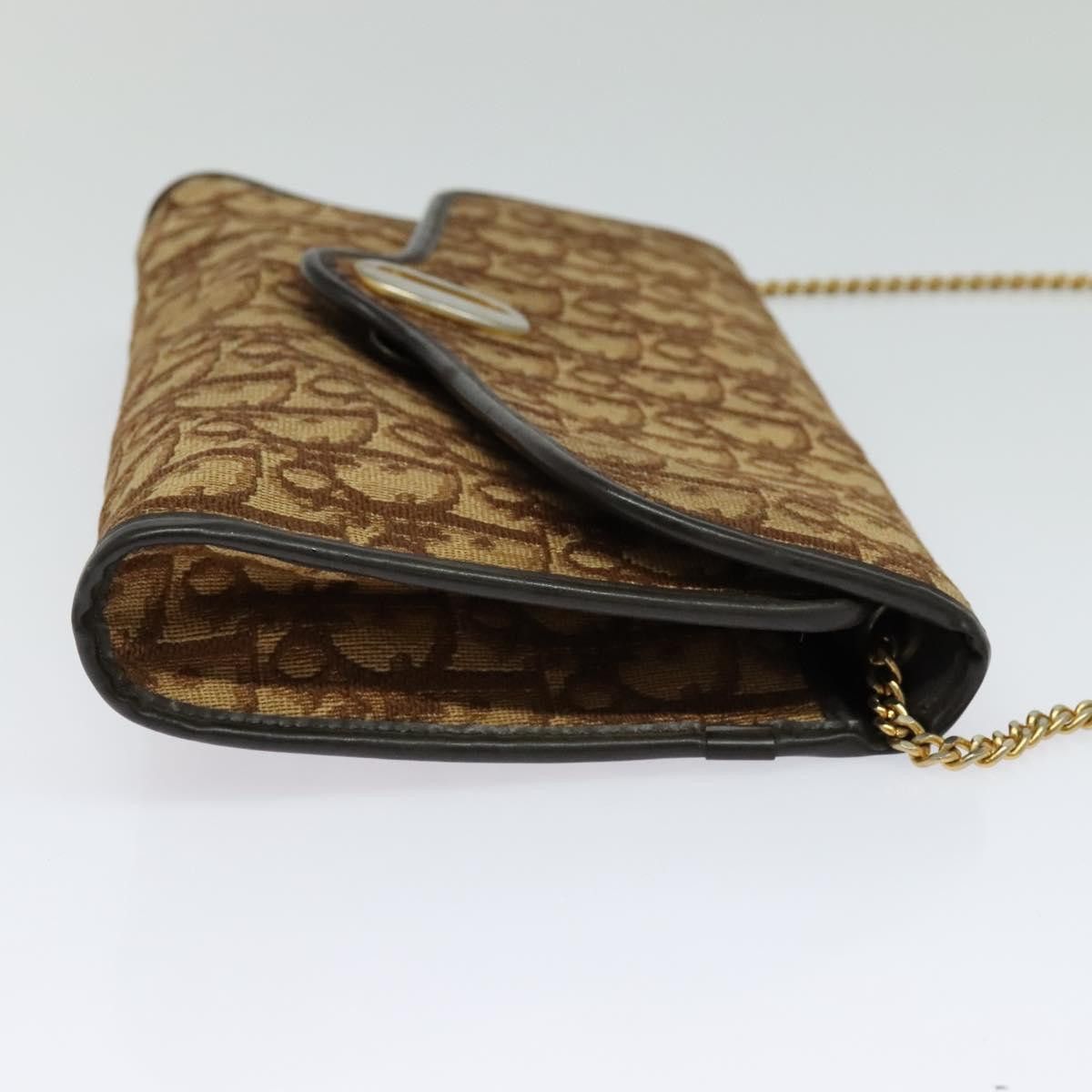 Dior DIOR Trotter Canvas Chain Shoulder Bag Brown Gold Size ONE SIZE - 5 Thumbnail