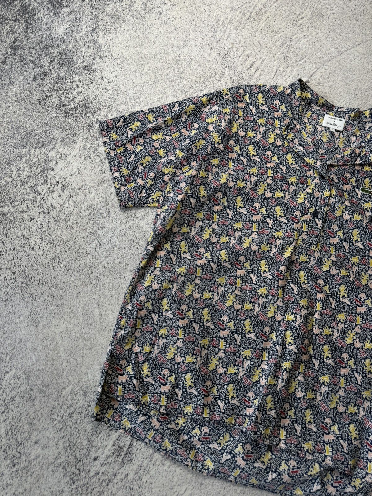 Japanese Brand Lacoste & Keith Haring Monogram Polo Shirt Y2K Size XS / US 0-2 / IT 36-38 - 5 Thumbnail