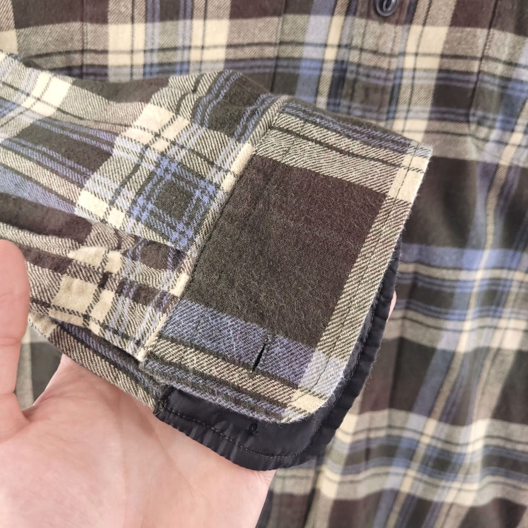 Vintage Field & Stream Shirt Mens XL Flannel Slim Plaid Green Brown Long Sleeve Button-Up Size US XL / EU 56 / 4 - 3 Thumbnail