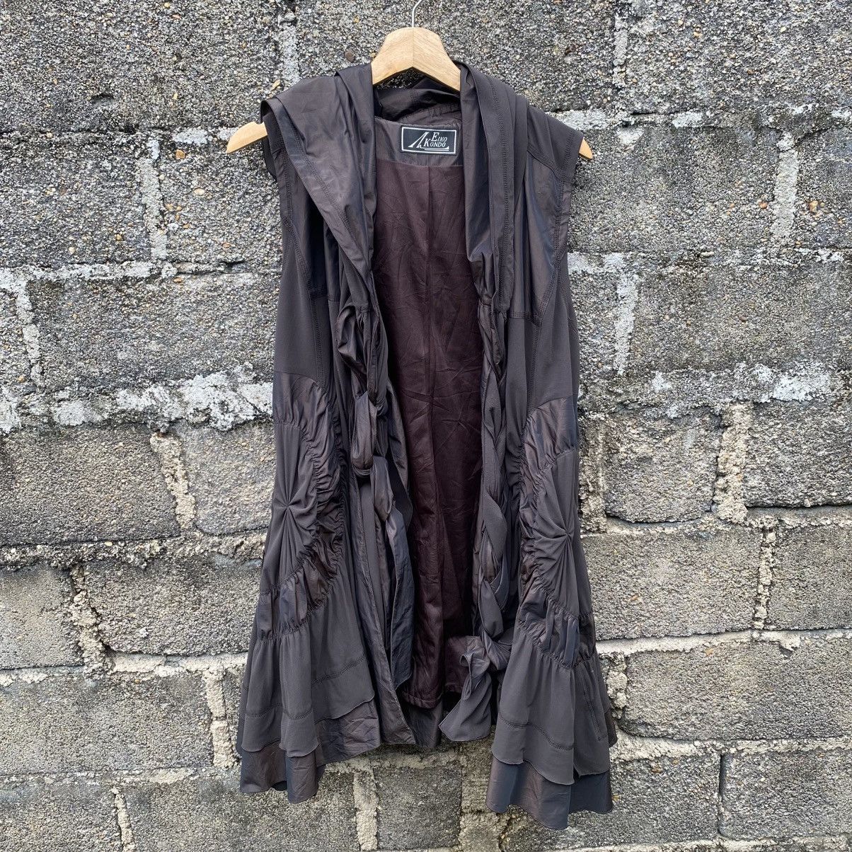 Japanese Brand Vintage Eiko Kondo Hoodie Cardigan Size 42 Brown Colour Size M / US 6-8 / IT 42-44 - 16 Thumbnail