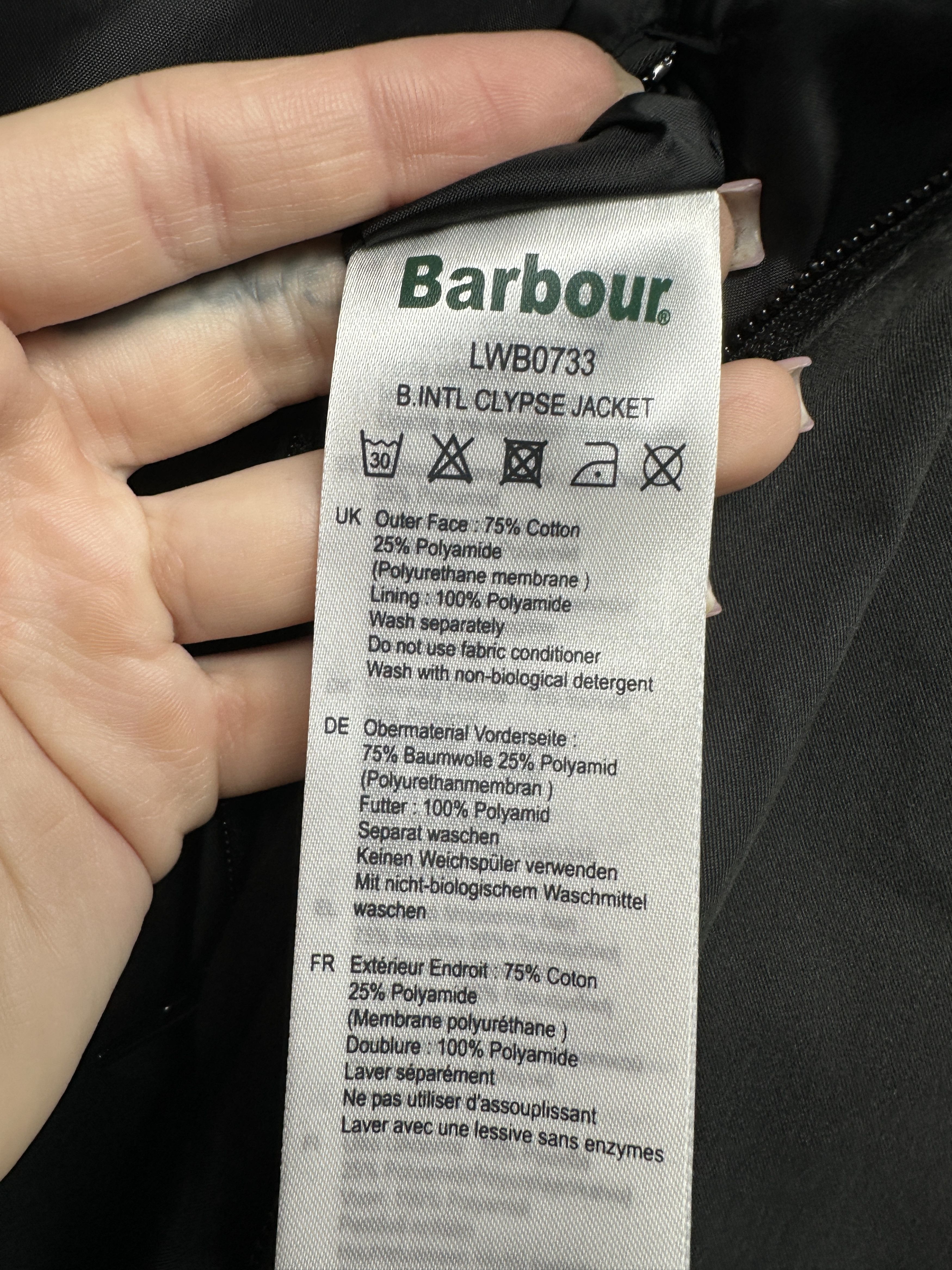 Barbour Barbour International Clypse Womens Waterproof Jacket Size XL / US 12-14 / IT 48-50 - 6 Thumbnail