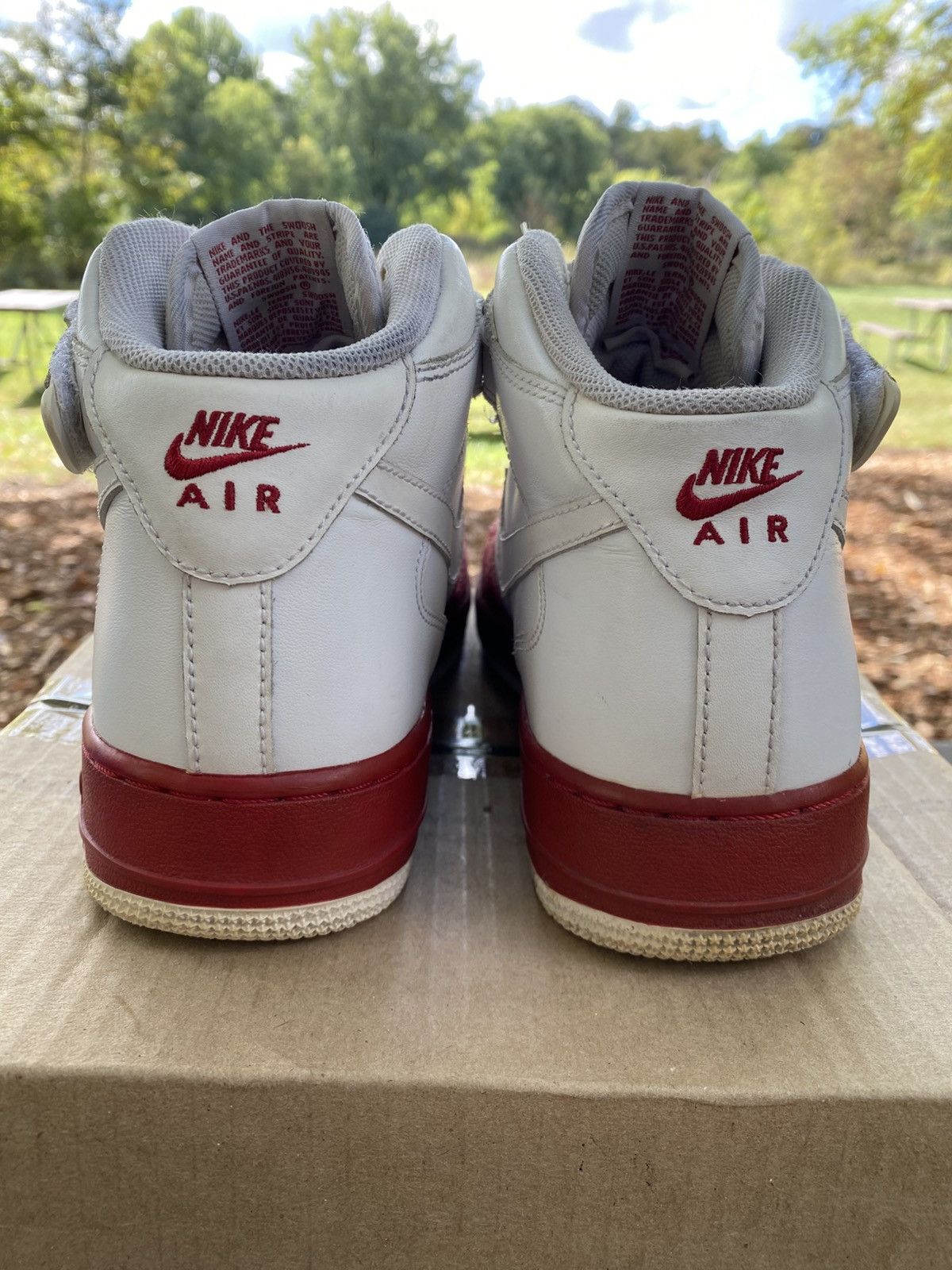Nike Nike Air Force 1 Mid 07 White Varsity Red 315123113 Size 8.5 Size US 8.5 / EU 41-42 - 5 Thumbnail