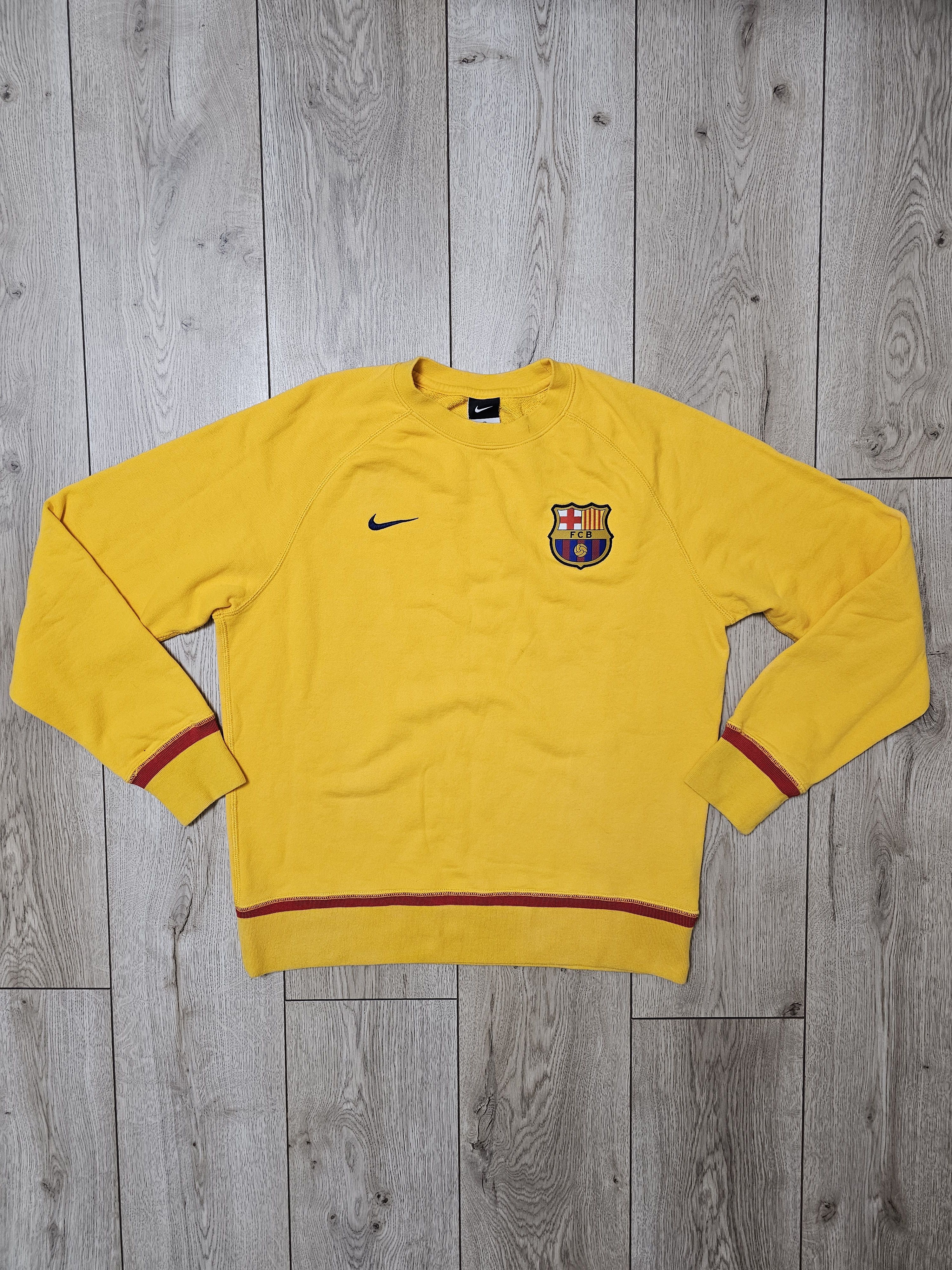 Nike BARCELONA SWEATSHIRT YELLOW FOOTBALL SWEATER SOCCER LONG Size US M / EU 48-50 / 2 - 1 Thumbnail