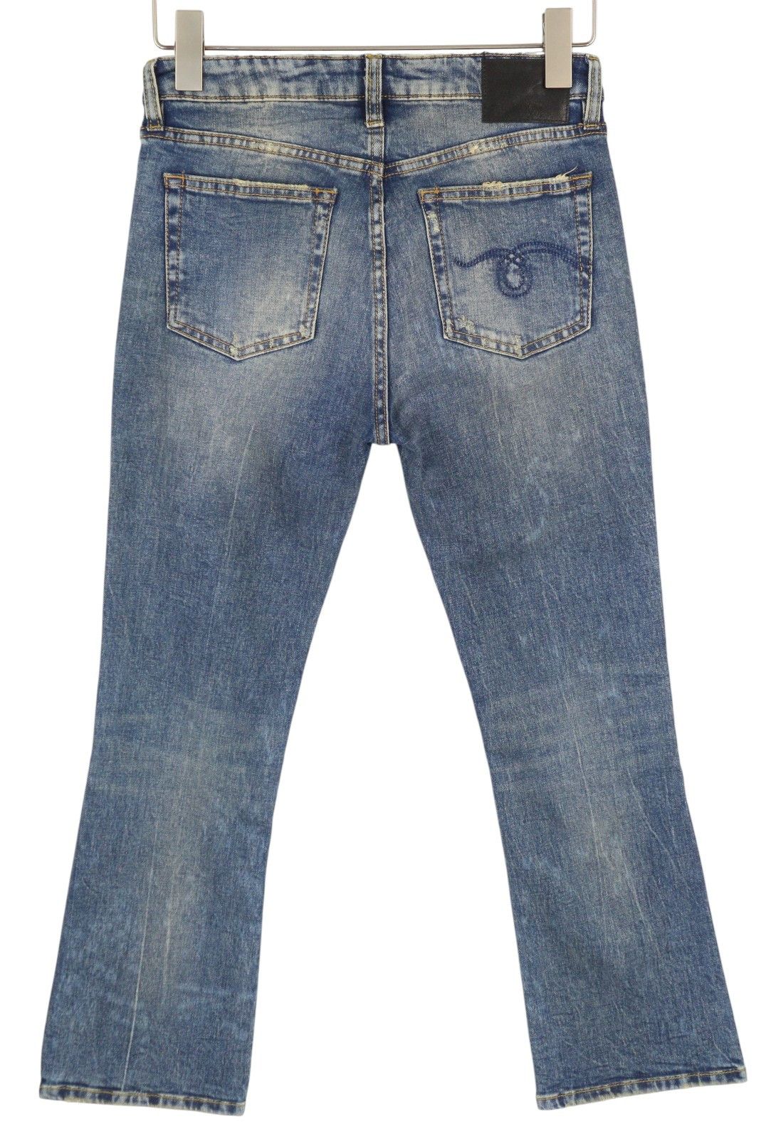 R13 KICK FIT 26 Kelly Stretch Washed Faded Ankle Length 86325 Size 26" / US 2 / IT 38 - 4 Thumbnail
