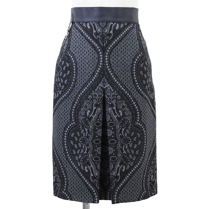 Hermes Hermes Hermès 34 Deerskin Paisley Knit High Waist Skirt Leather Skirts DUTY FREE for USA Size ONE SIZE - 1 Thumbnail