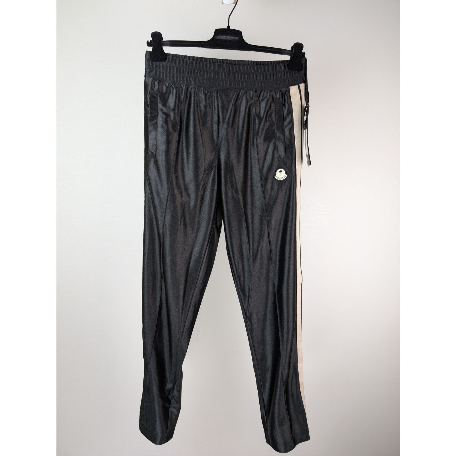 Moncler × Palm Angels o1rshd1 Shiny Track Pants in Black Size US 34 / EU 50 - 8 Thumbnail