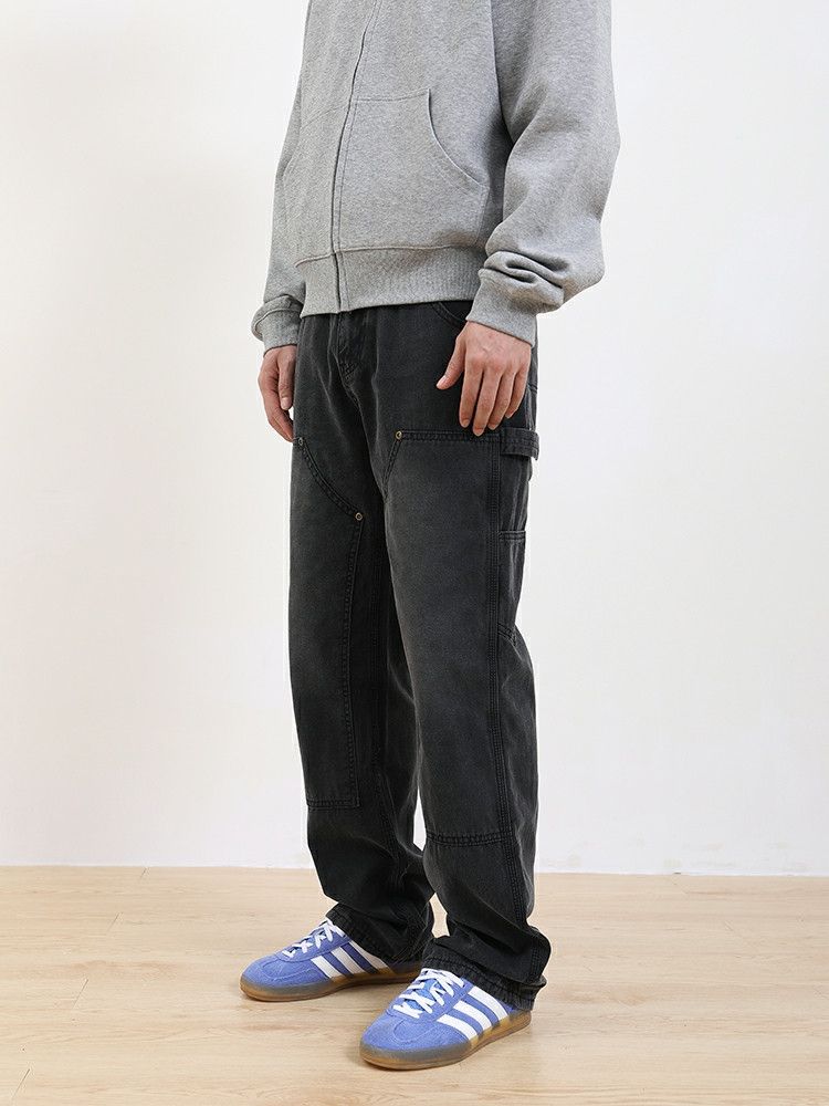 utility work faded carpenter cargo jeans