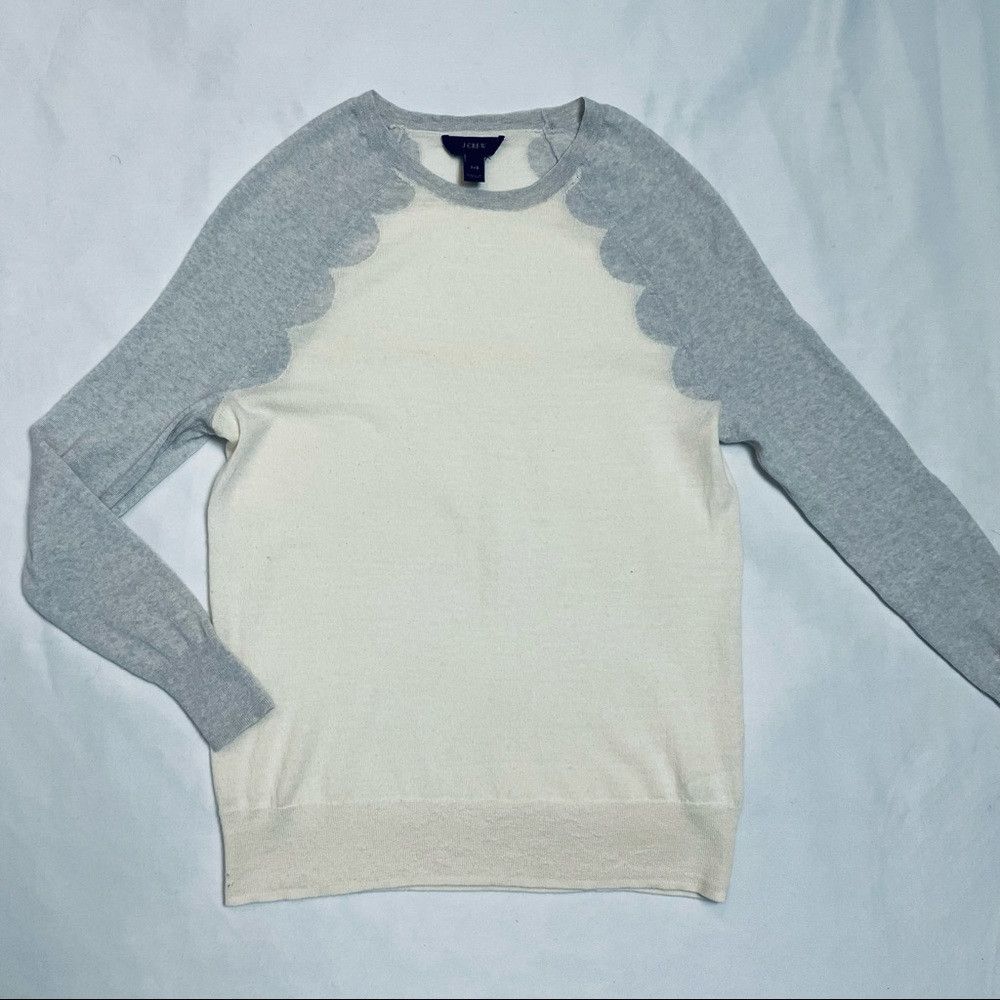 J.Crew J. Crew Merino Wool White Gray Sweater Size XXS Size XXS / US 00 / IT 34 - 6 Thumbnail