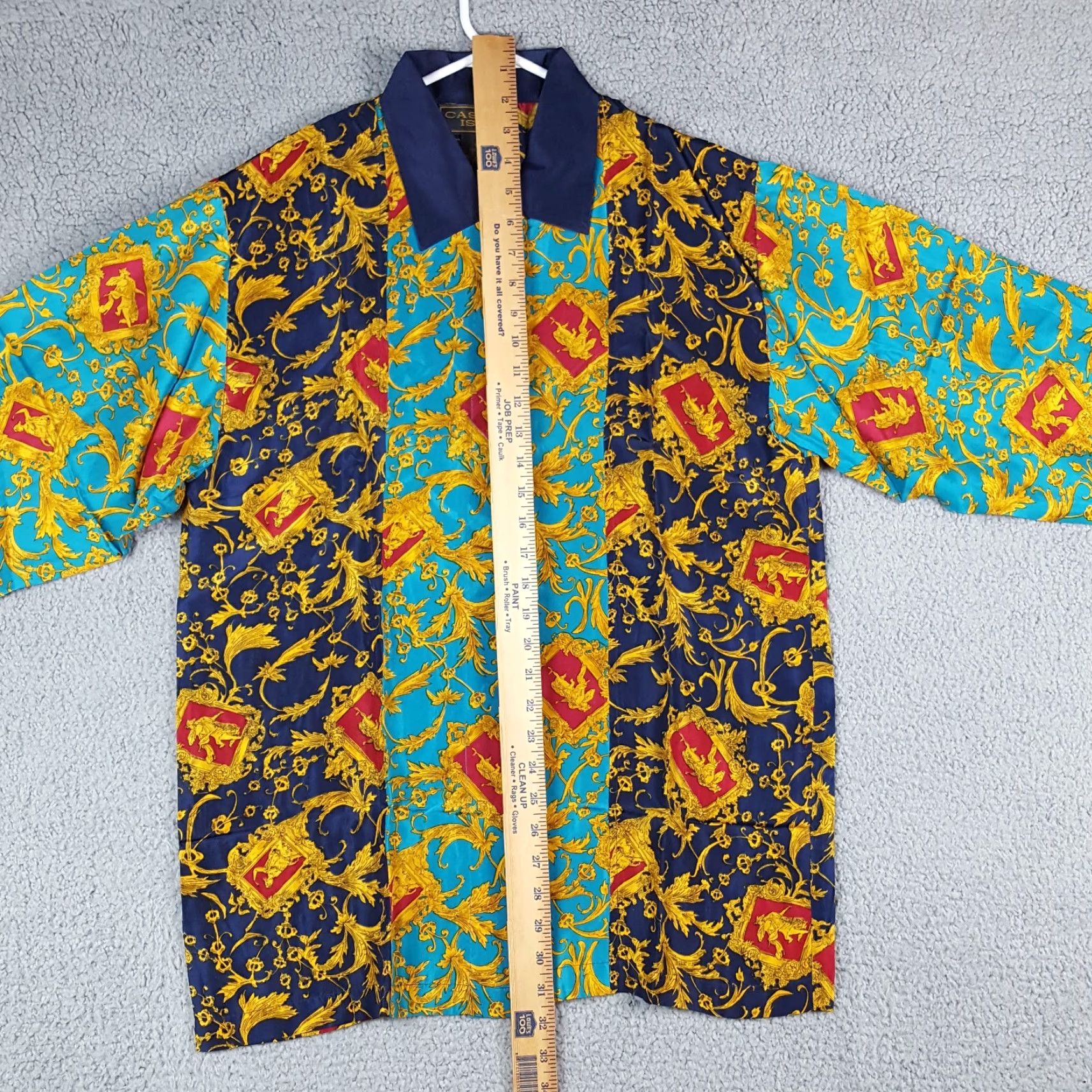 Vintage VINTAGE Casual Isle Women's Shirt Large Gold Silk Collared Button-Up Preppy 80s 90s Royal Size L / US 10 / IT 46 - 5 Thumbnail