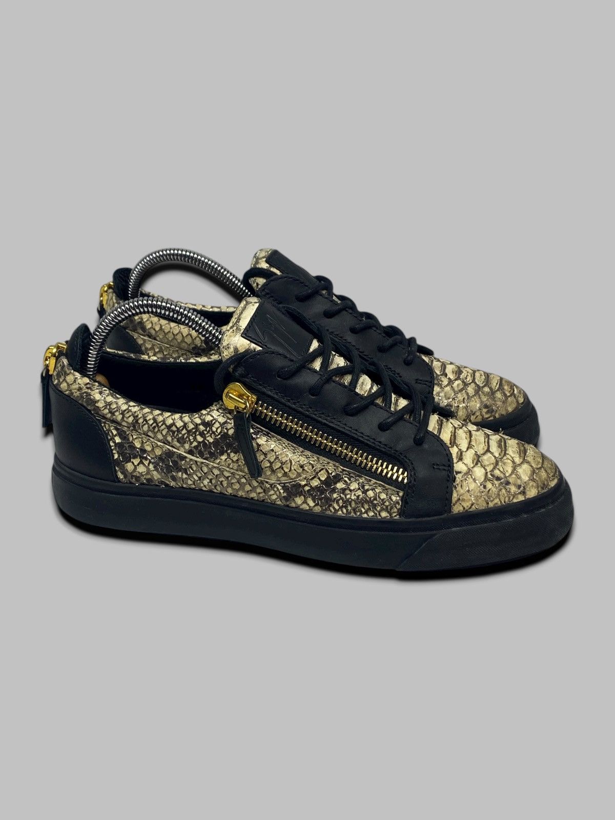 Giuseppe Zanotti Giuseppe Zanotti Snakeskin Leather High Top Sneakers Shoes Size US 8 / EU 41 - 1 Thumbnail