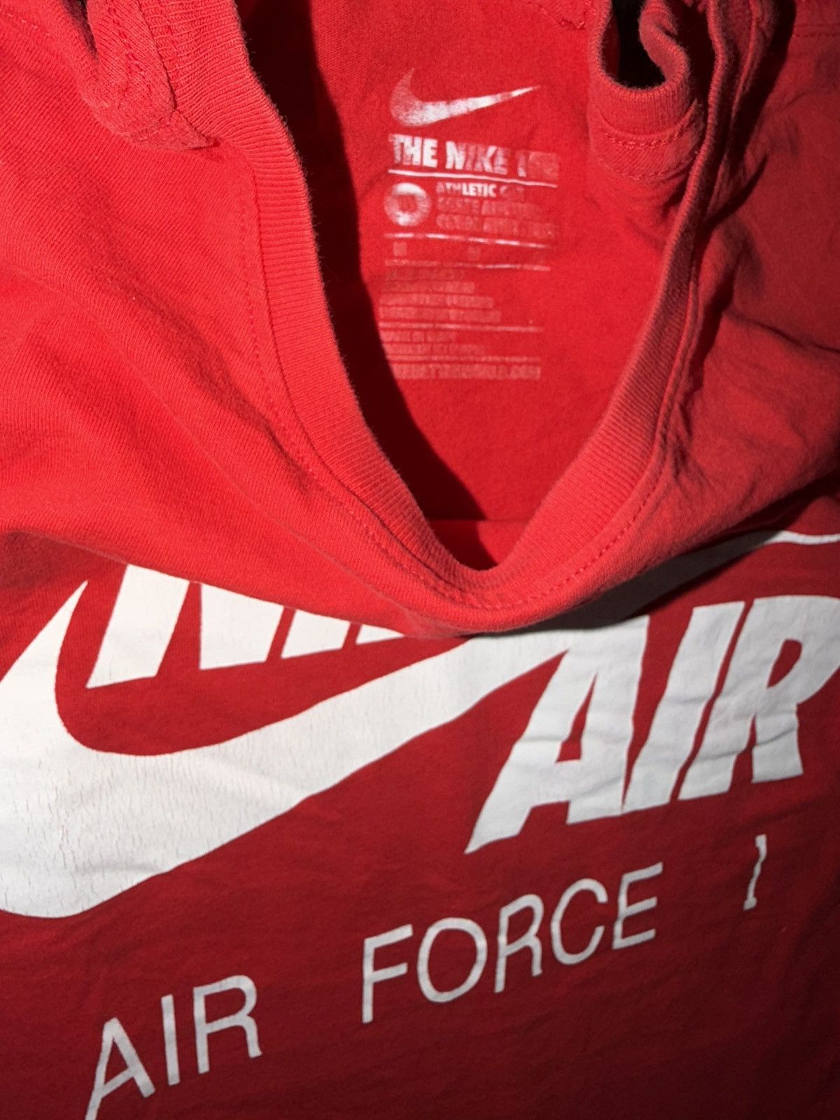 Nike Nike Air Force 1 the Nike tee shirt red men’s medium Size US M / EU 48-50 / 2 - 5 Thumbnail