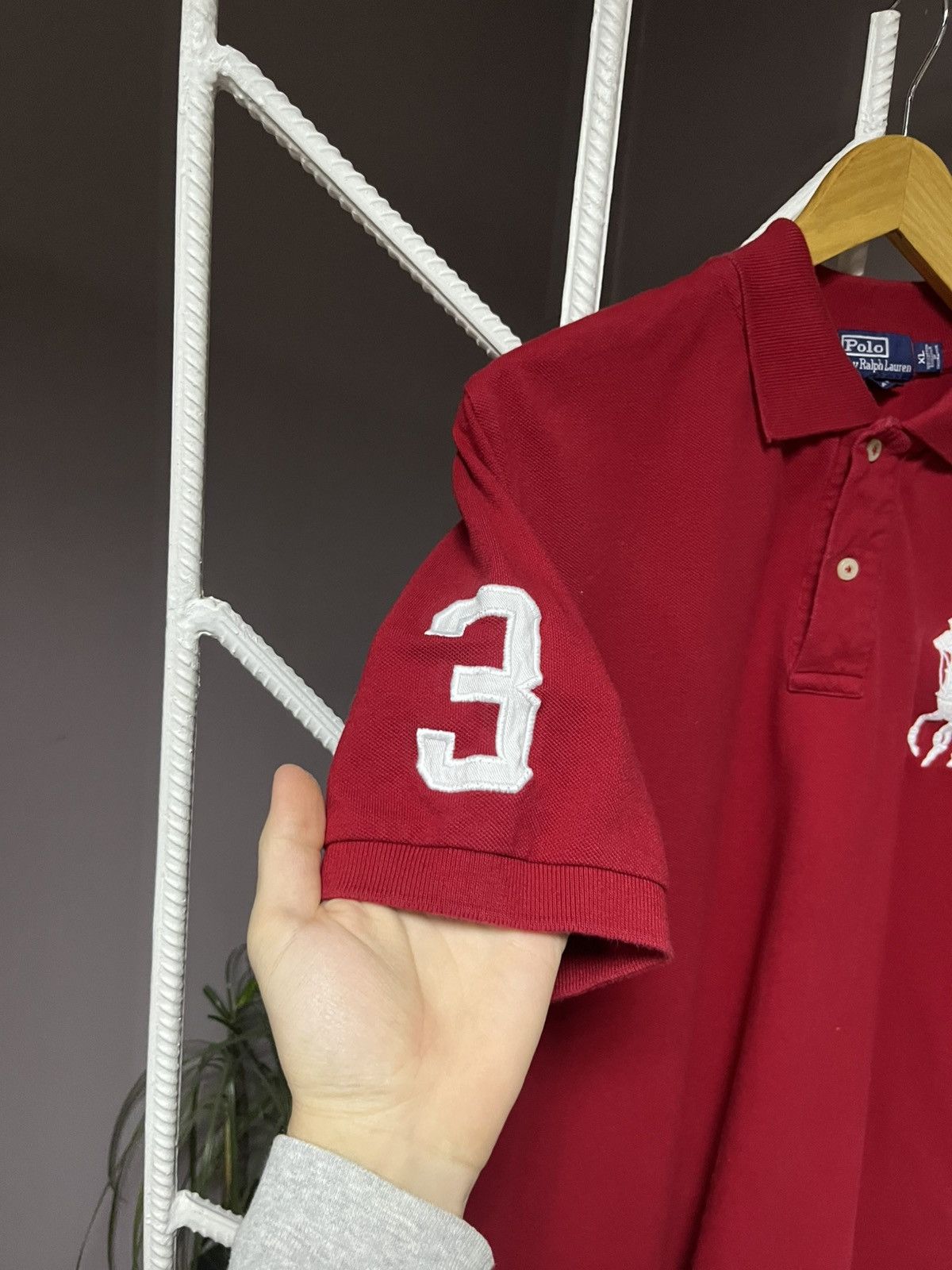 Polo Ralph Lauren Vintage Polo Ralph Lauren Red Big Logo Polo Size US L / EU 52-54 / 3 - 2 Thumbnail
