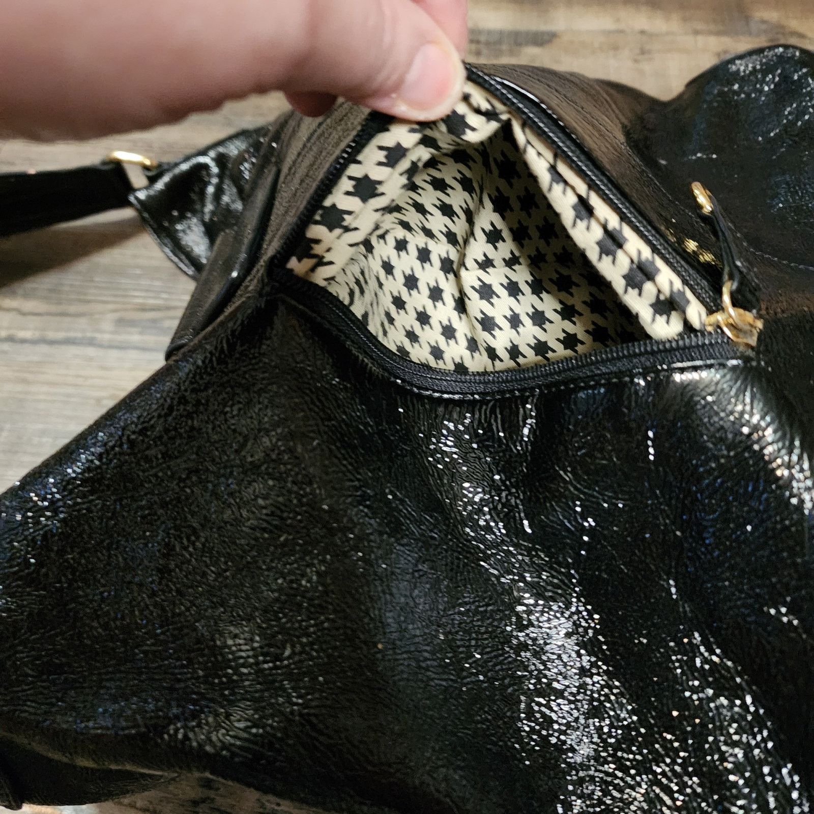 Hobo Hobo International Black Shiny shoulder bag purse Size ONE SIZE - 10 Thumbnail