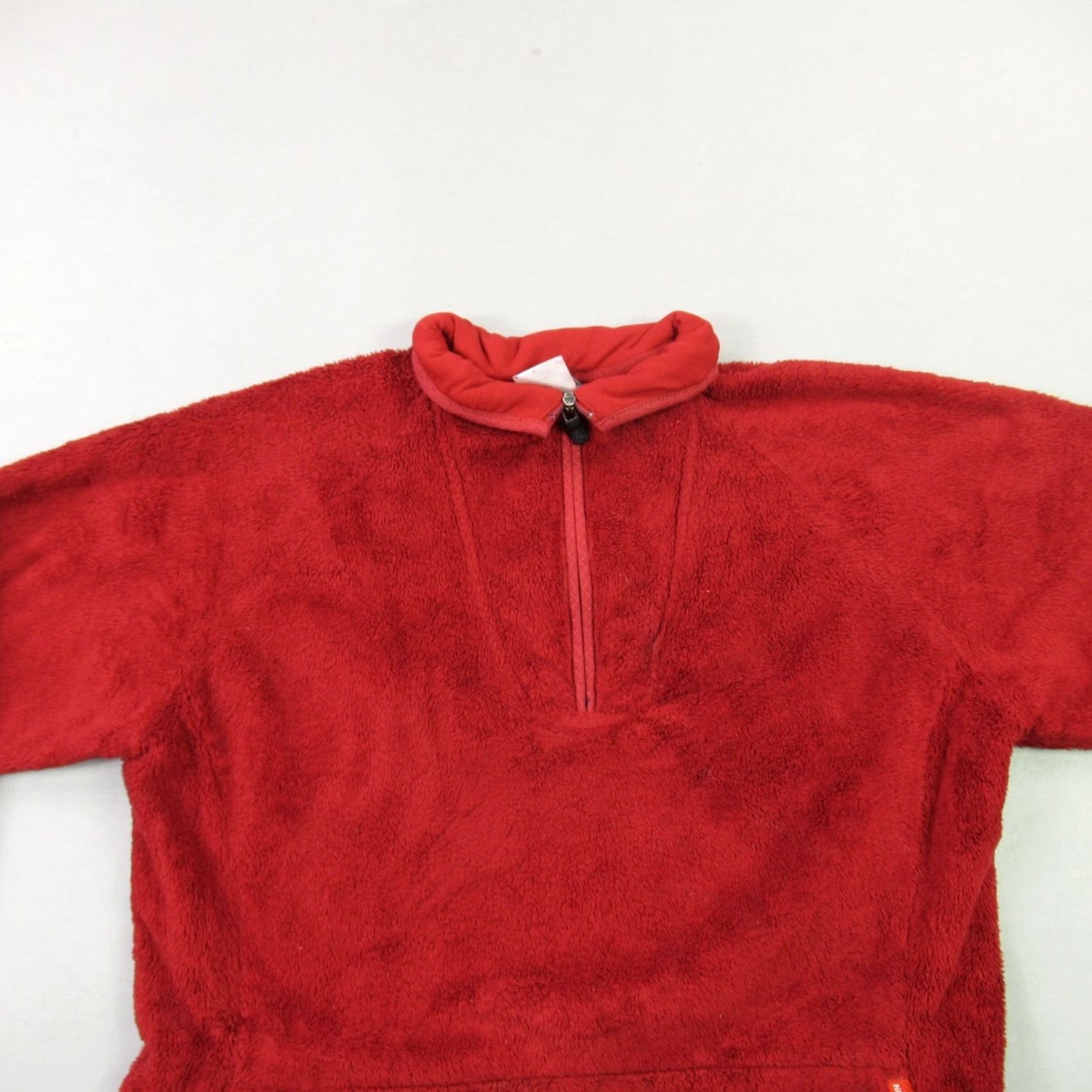 The North Face VINTAGE? NORTH FACE Sweater Womens Medium Long Sleeve Red High Neck 1/4 Zip Pullover Size M / US 6-8 / IT 42-44 - 3 Thumbnail