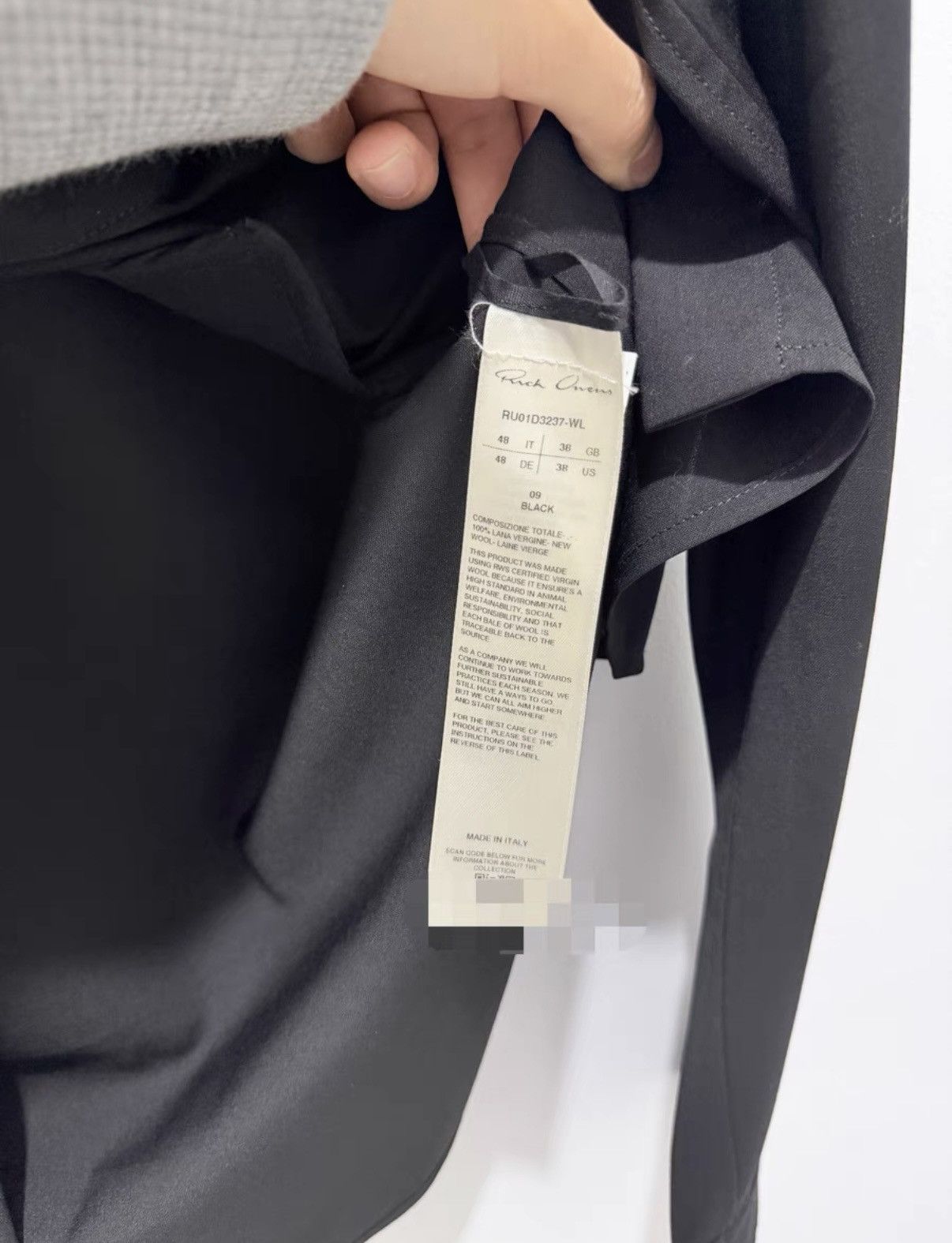 Rick Owens 【Rick Owens】24ss Mainline Fogpocket Black Long-Sleeve Shirt Size US L / EU 52-54 / 3 - 3 Thumbnail