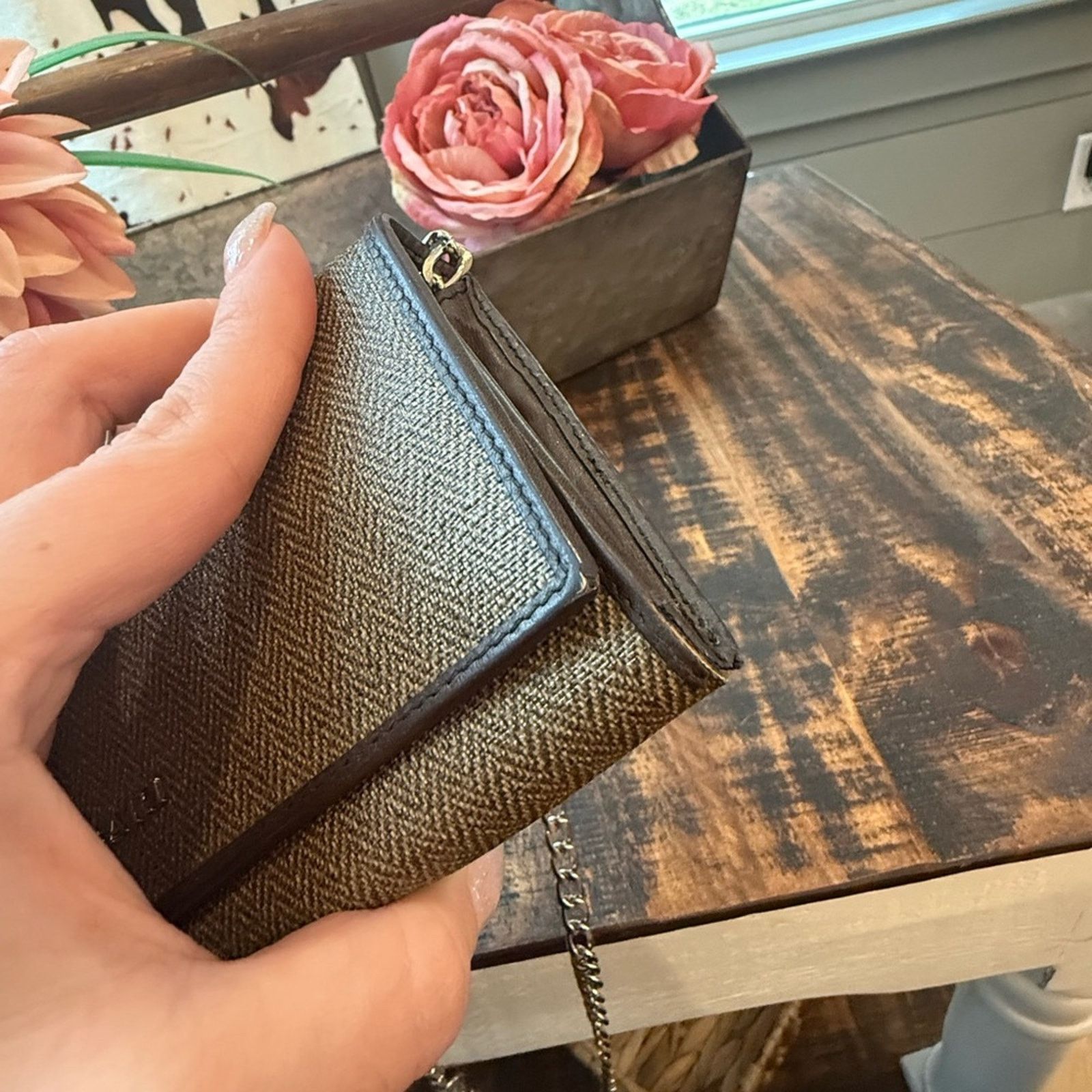 Bvlgari Bvlgari Tweed & Dark Brown Leather Wallet 14939661 Size ONE SIZE - 12 Thumbnail