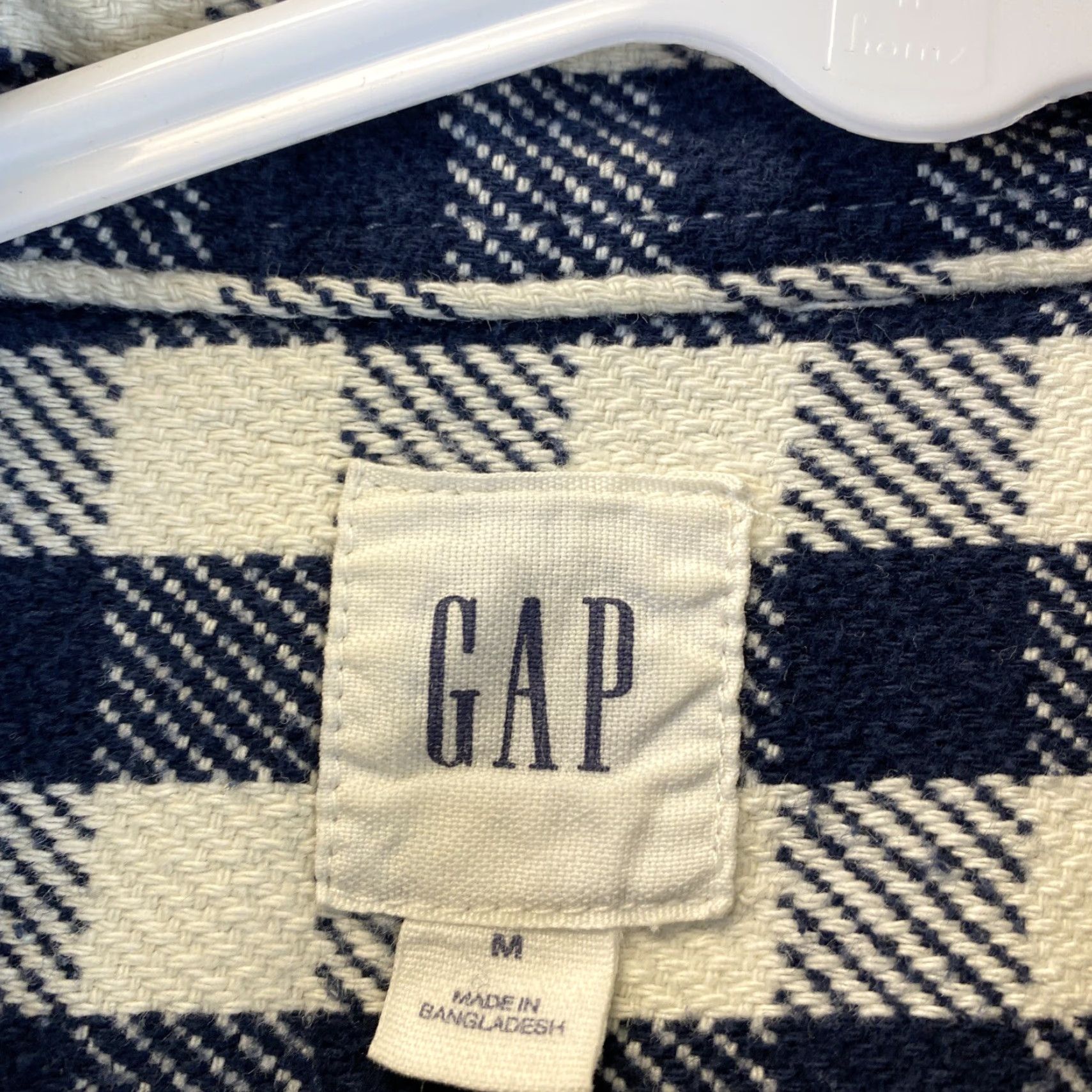 Gap VINTAGE Gap Mens Heavy Cotton Shirt M White Black Checked Long Sleeve Button-Up 90s Mens Size US M / EU 48-50 / 2 - 4 Thumbnail