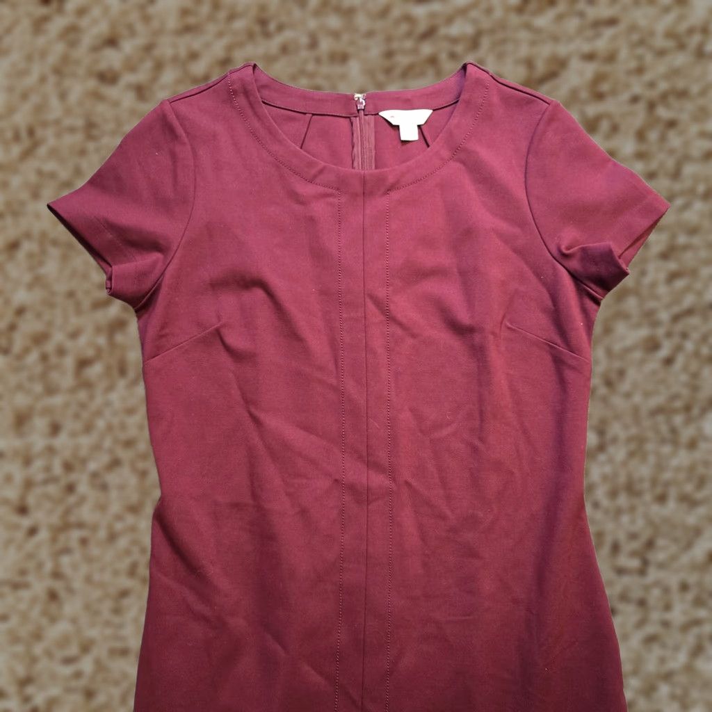Brooks Brothers Brooks Brothers Dress Womens Large Red Fitted Pencil Cap Sleeve Knit Knee Length Rounded Neck Casual Business Party/Cocktail Regular Size L Womens Size L / US 10 / IT 46 - 1 Thumbnail