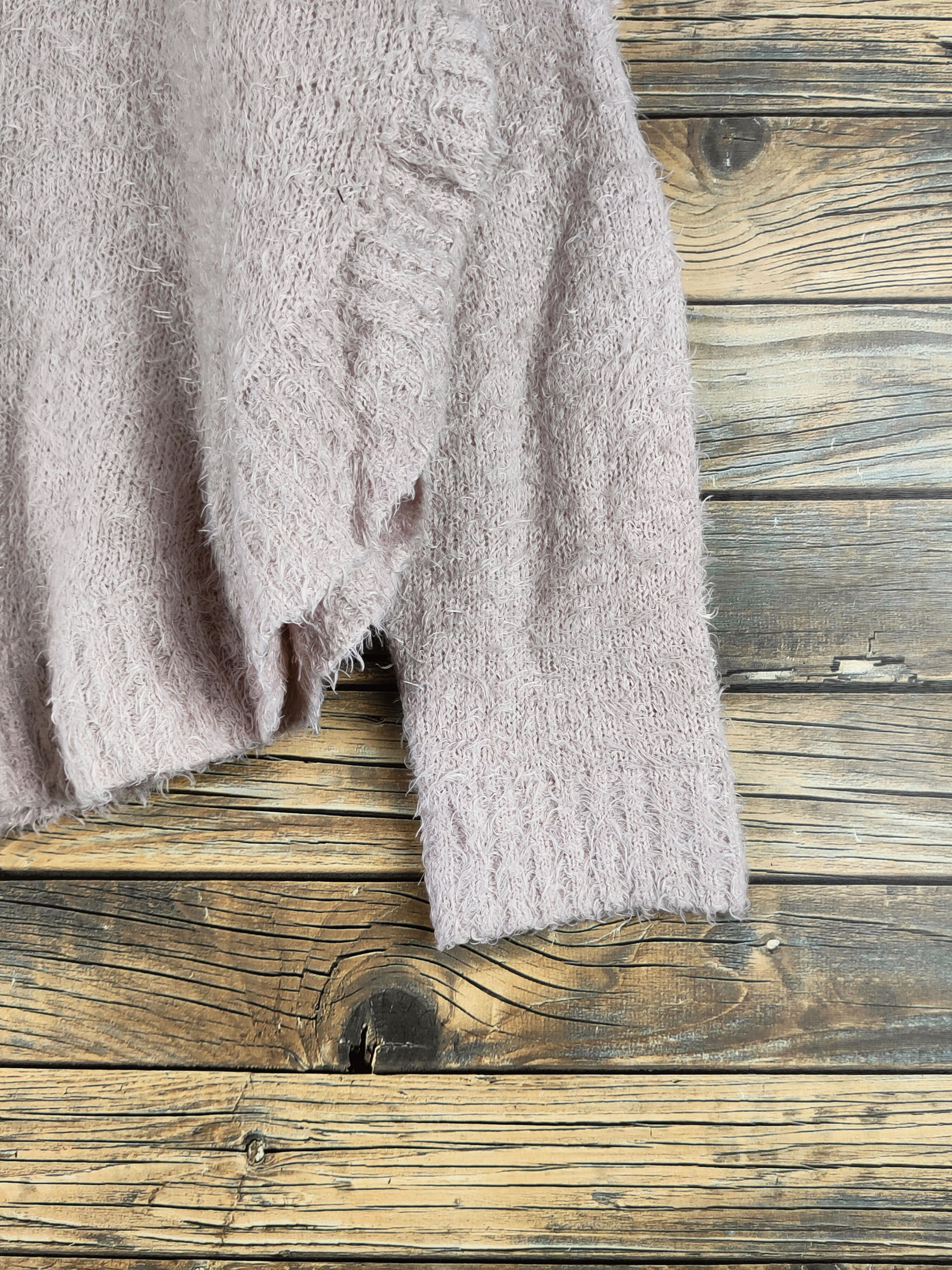 Japanese Brand DL As know as Soft Pink Fur Mohair Knitwear #46-448 Size L / US 10 / IT 46 - 6 Thumbnail