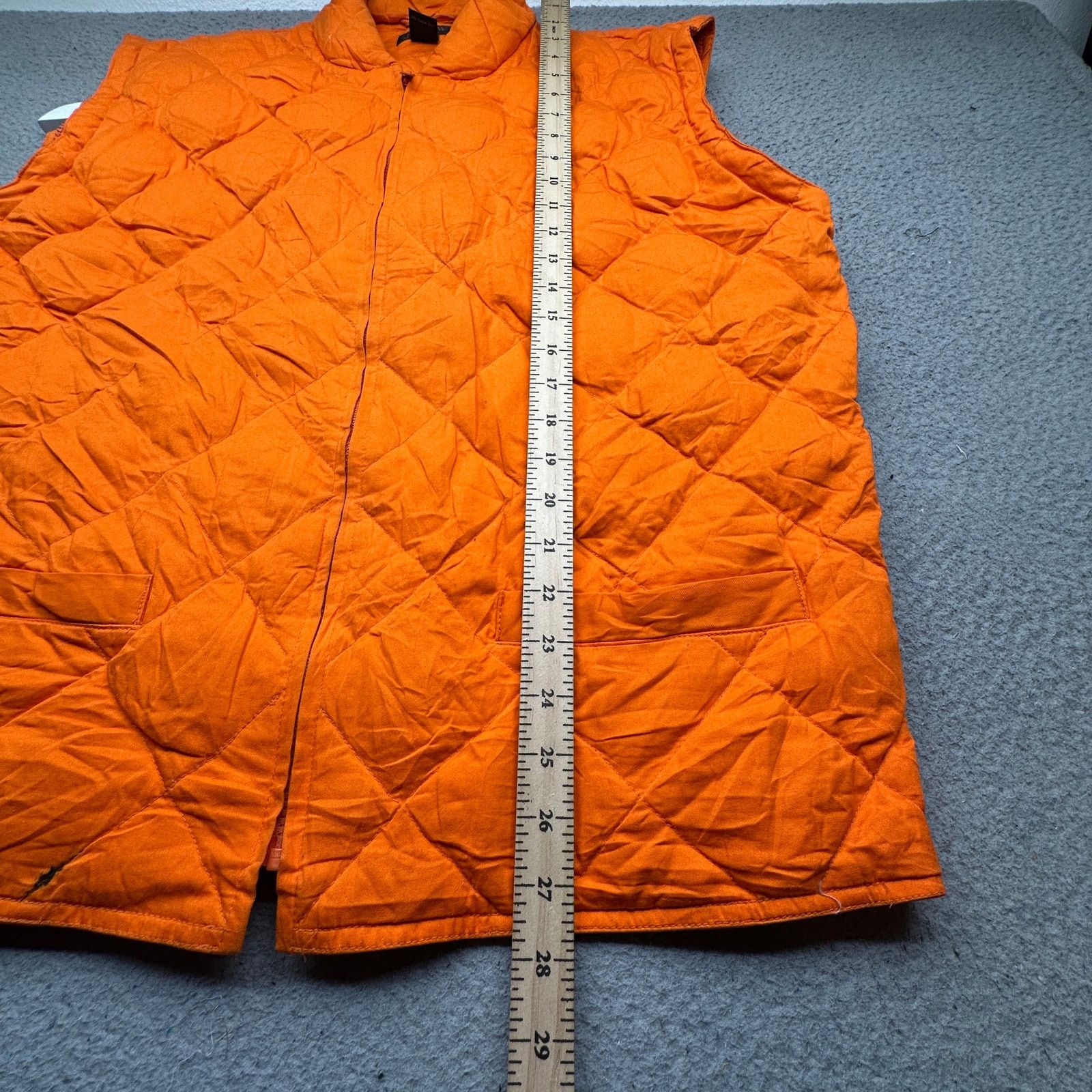 J.Crew VTG J Crew Duck Down Hunting Quilted Vest Mens Large Orange Size US L / EU 52-54 / 3 - 5 Thumbnail