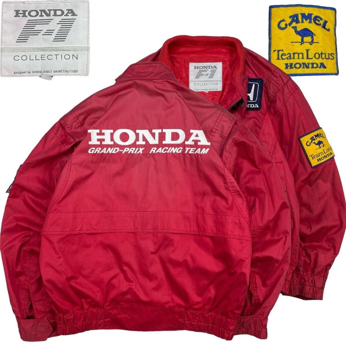Honda Vintage Honda F1 Racing Jacket (Camel Team Lotus Patch) - L Size US L / EU 52-54 / 3 - 1 Thumbnail