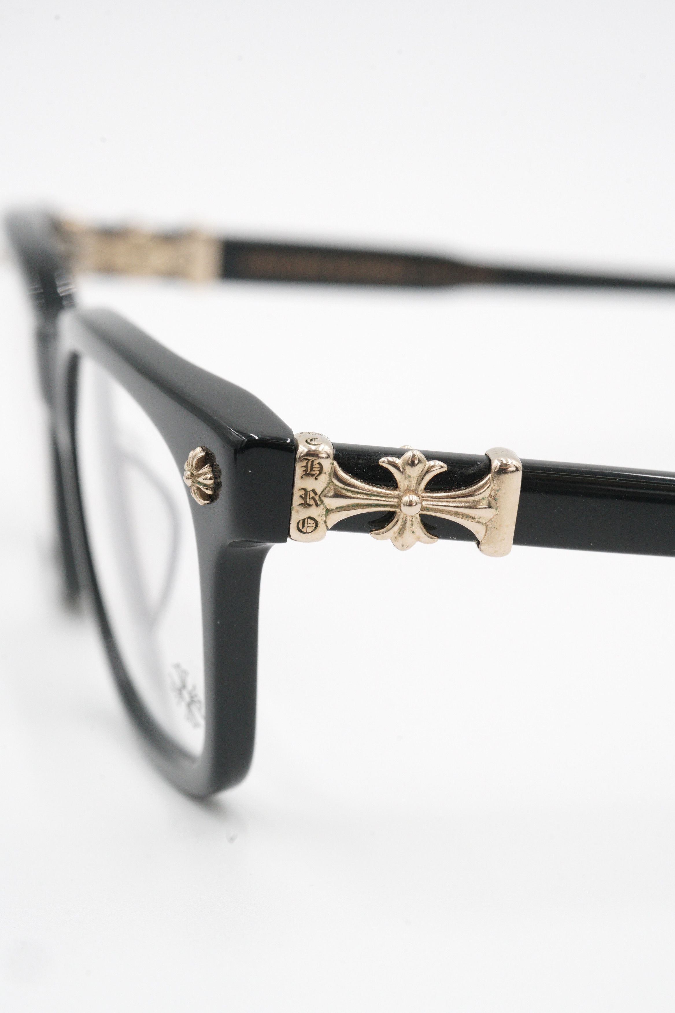 Chrome Hearts Chrome Hearts 'Cox Ucker' Black/Gold Glasses Size ONE SIZE - 3 Thumbnail