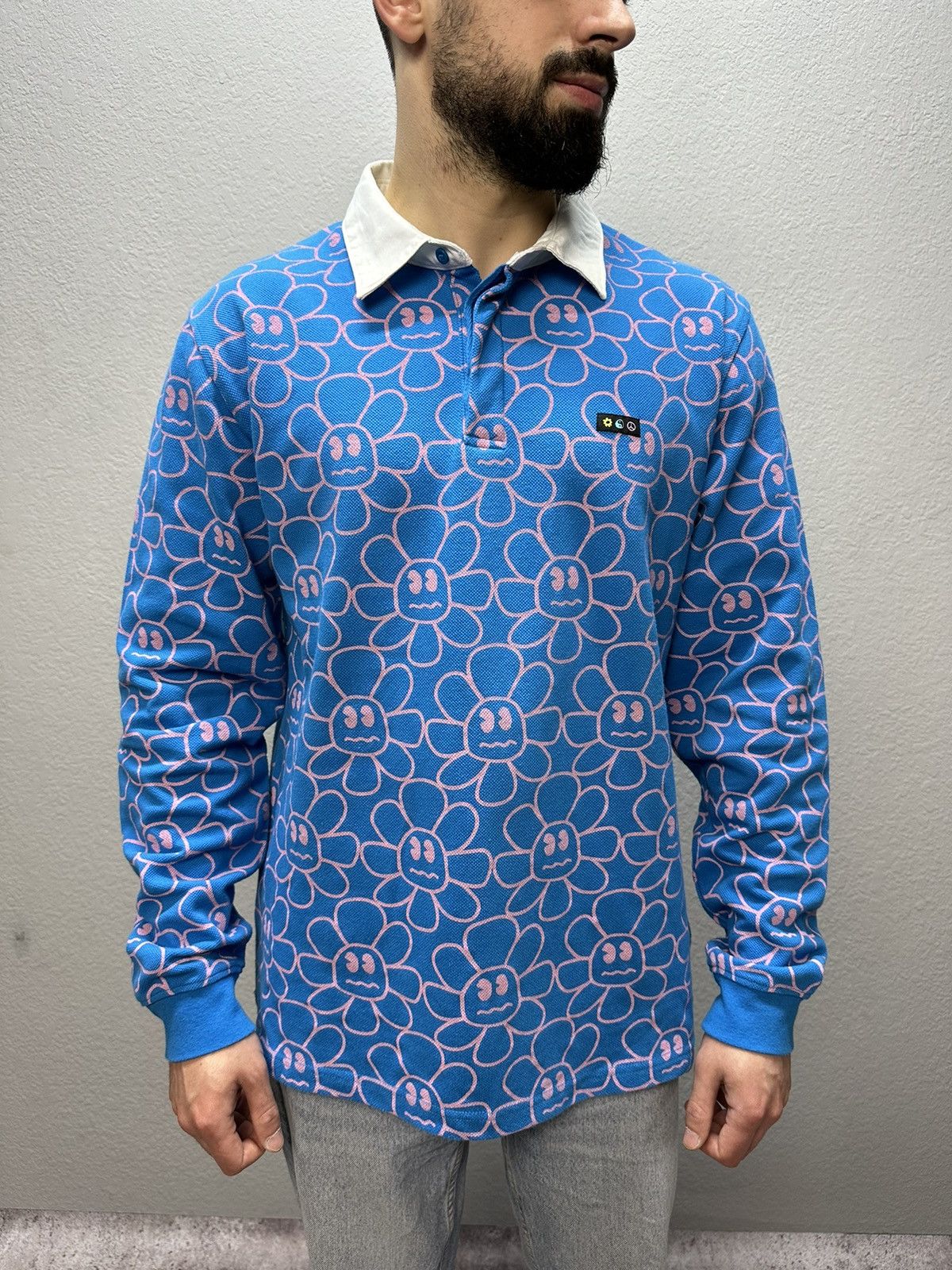 A.LAB × Vintage Vintage A Lab Skateboarding Rugby Long Sleeve Smile Logo Size US L / EU 52-54 / 3 - 2 Thumbnail