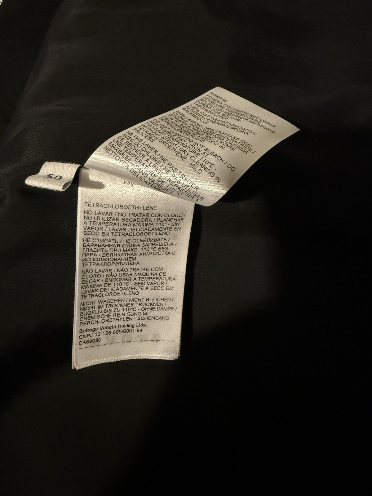 Bottega Veneta Bottega Veneta Black Wool Cropped Triangle Pocket Jacket Size US L / EU 52-54 / 3 - 8 Thumbnail