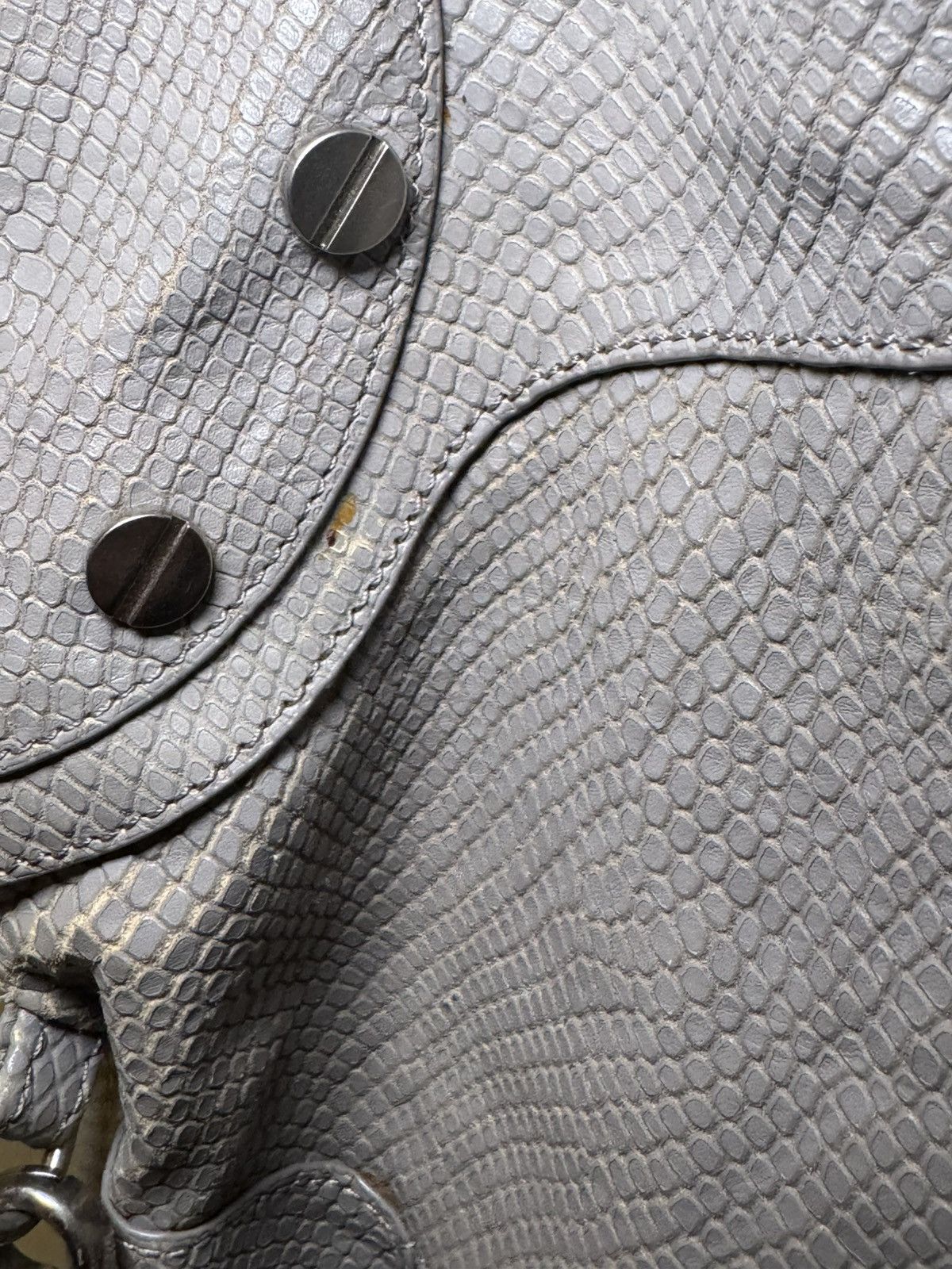 Other Vintage Foley & Corinna Grey Python Leather Bag Y2K Size ONE SIZE - 10 Thumbnail