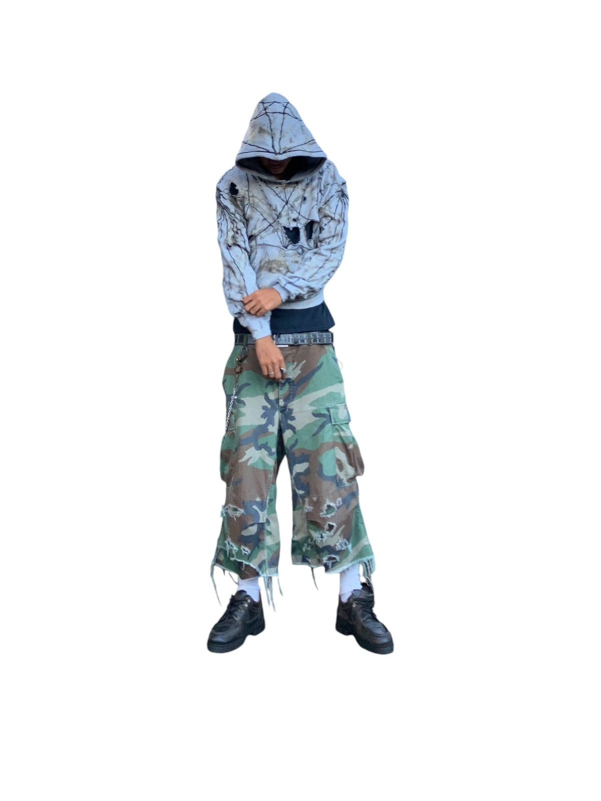 Vintage × Woodlands Custom Short Vintage military cargo pants. (WOODLAND 1992's) Size US 34 / EU 50 - 4 Thumbnail