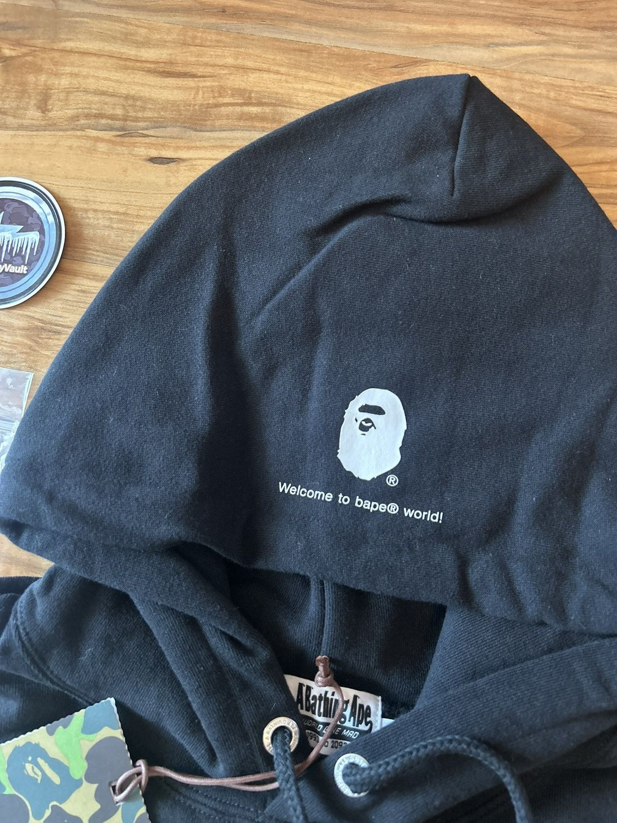 Bape NEW Bape Card Logo Pullover Hoodie Size US XL / EU 56 / 4 - 5 Thumbnail