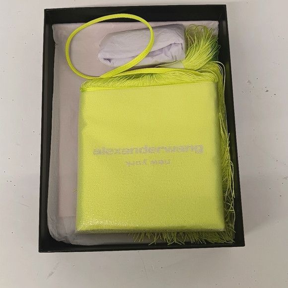 Alexander Wang Alexander Wang Satin Crystal Fringe Shoulder Bag - Neon Size ONE SIZE - 15 Thumbnail