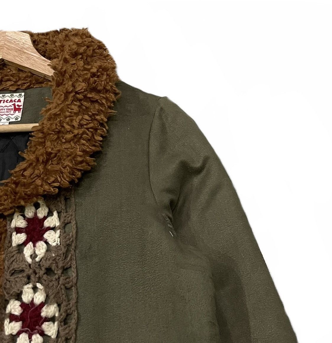 Japanese Brand Vintage Titicaca Knitted Design Hook Buttons Jacket Size US M / EU 48-50 / 2 - 2 Thumbnail