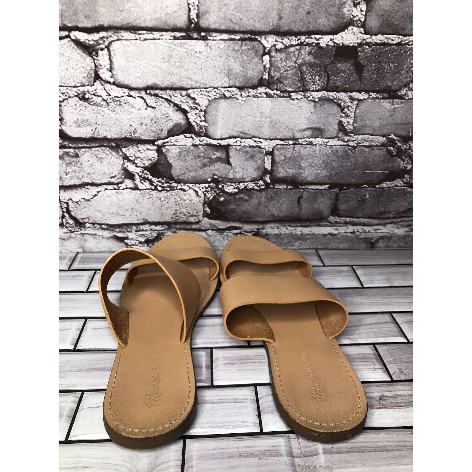 Madewell Madewell Tan Brown Double Strap Slides Flats Casual Sandals Size US 10 / IT 40 - 4 Thumbnail