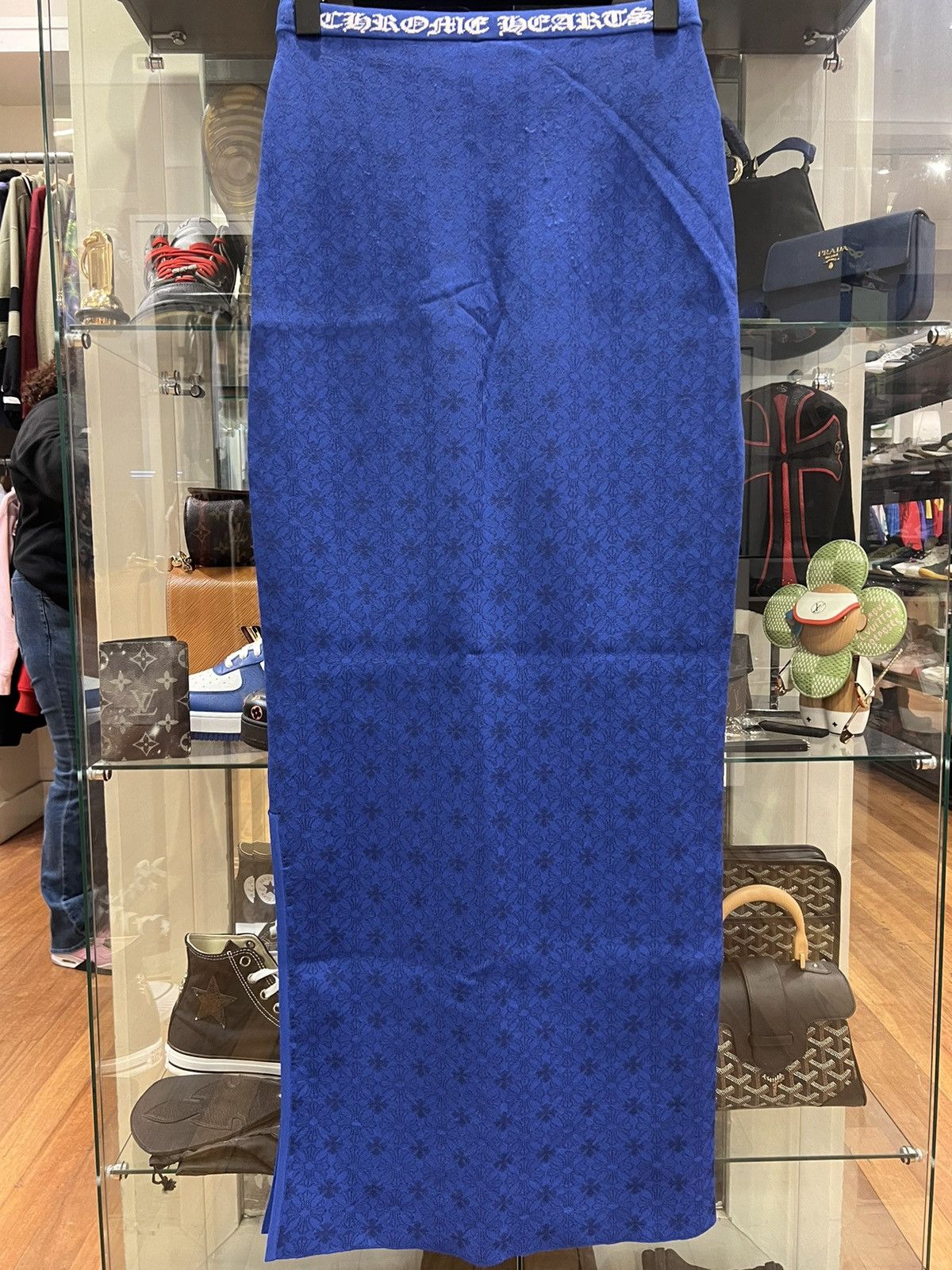 Chrome Hearts Chrome Hearts Blue Monogram Maxi Skirt Size 26" / US 2 / IT 38 - 4 Thumbnail