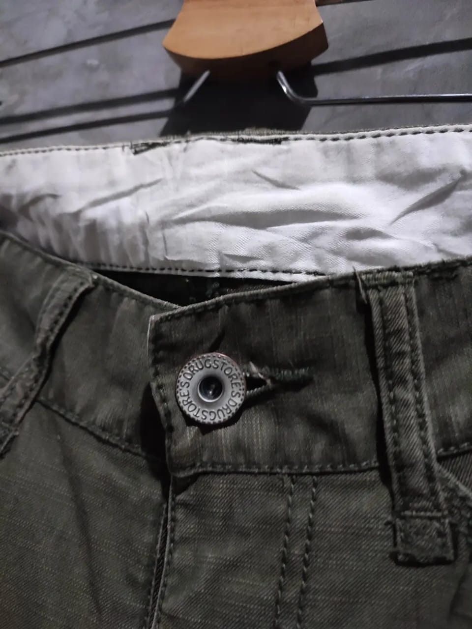 Japanese Brand Drug Store Olive Cargo Flared Pants Size US 33 - 5 Thumbnail