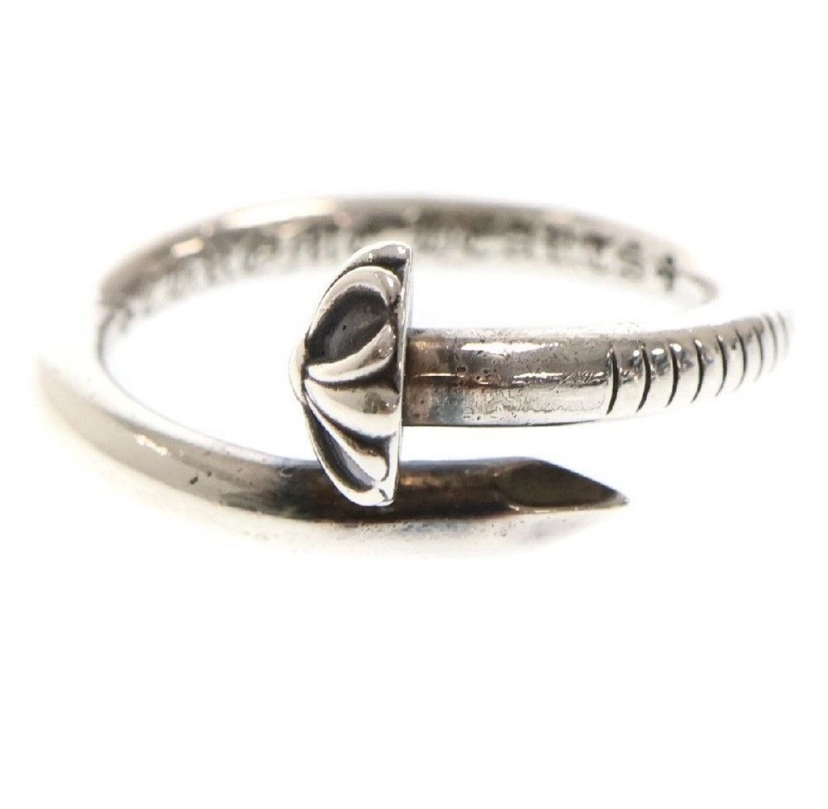 CHROME HEARTS Nail Cross Ball Ring Silver