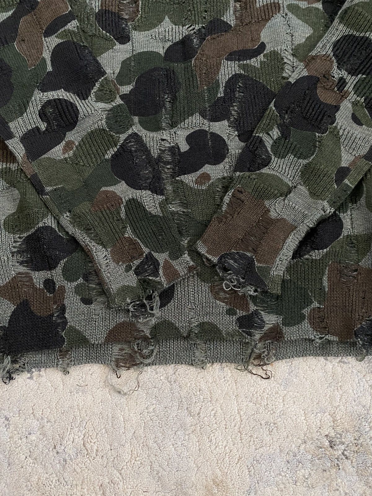 Junya Watanabe AD2010 Distressed Camo Knit Sweater Size US XS / EU 42 / 0 - 6 Thumbnail