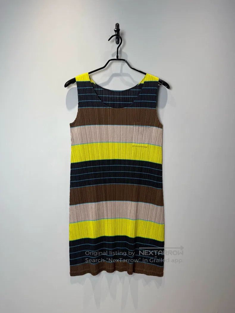 Issey Miyake Issey Miyake Striped Dress Size L / US 10 / IT 46 - 1 Thumbnail