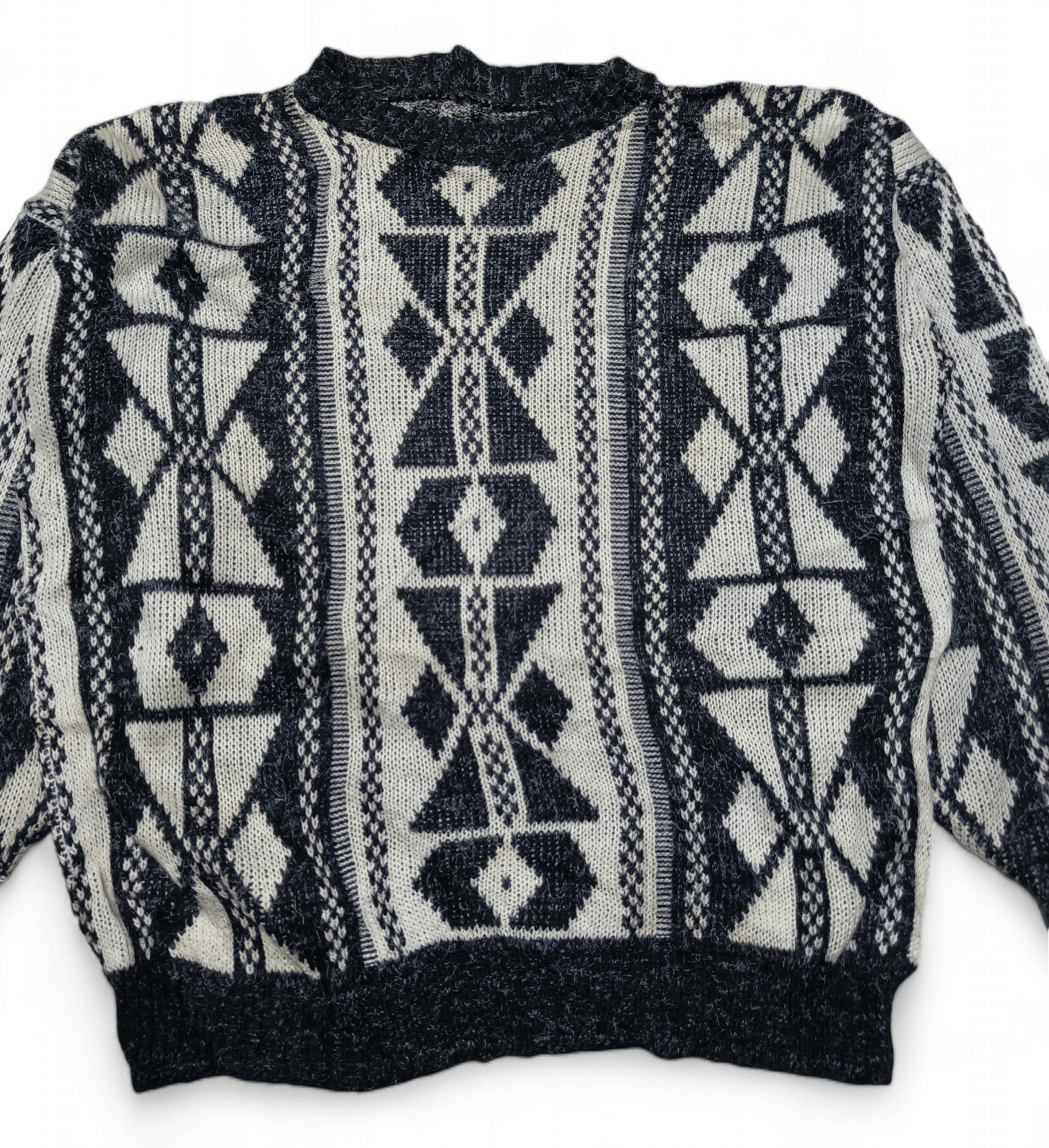 Other Vintage 70s Aztec Navajo Ethnic Abstract Motifs Knit Sweater Size US M / EU 48-50 / 2 - 2 Thumbnail