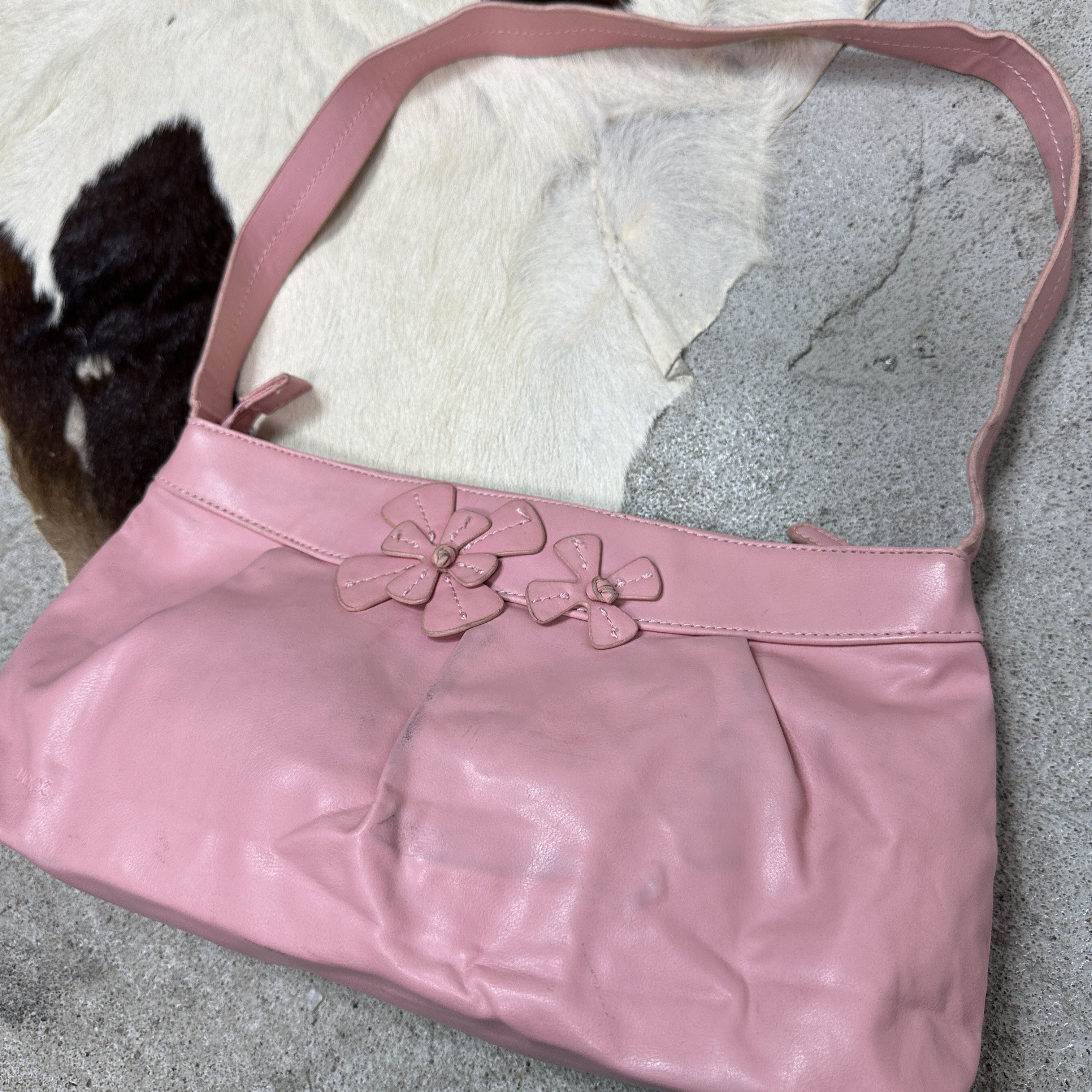 Vintage Vintage Avant Garde Baby Pink Flowers Shoulder Bag Y2K Size ONE SIZE - 3 Thumbnail