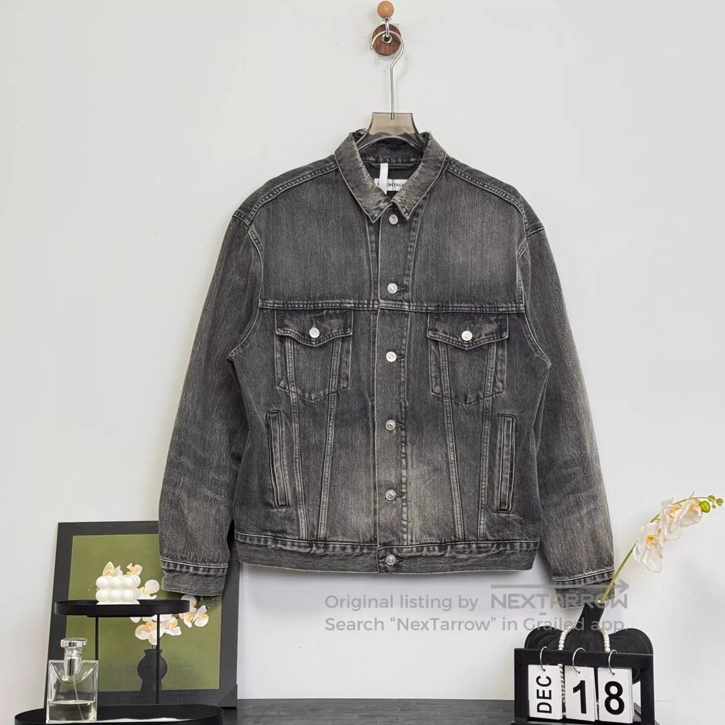 Balenciaga Balenciaga Logo Denim Jacket Size 36. Size US S / EU 44-46 / 1 - 1 Thumbnail