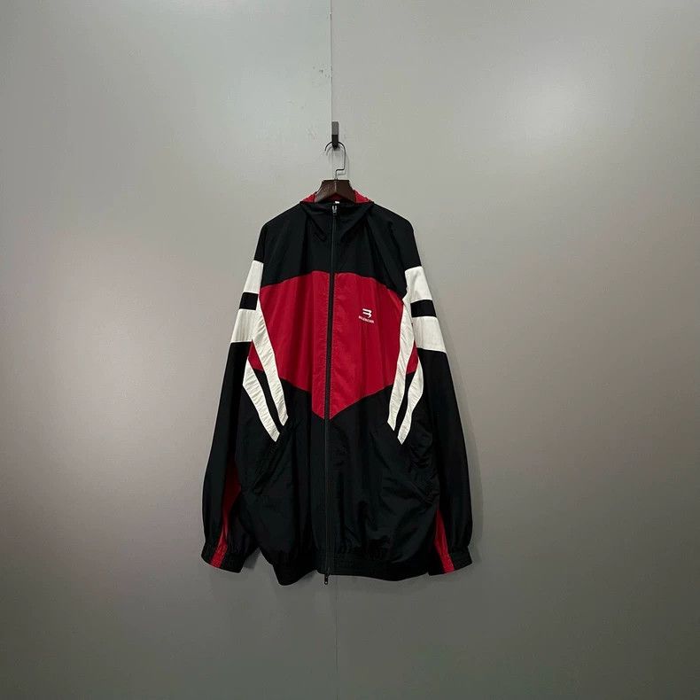 Balenciaga Balenciaga Black Red Double Hook Jacket Size US XXS / EU 40 - 1 Thumbnail