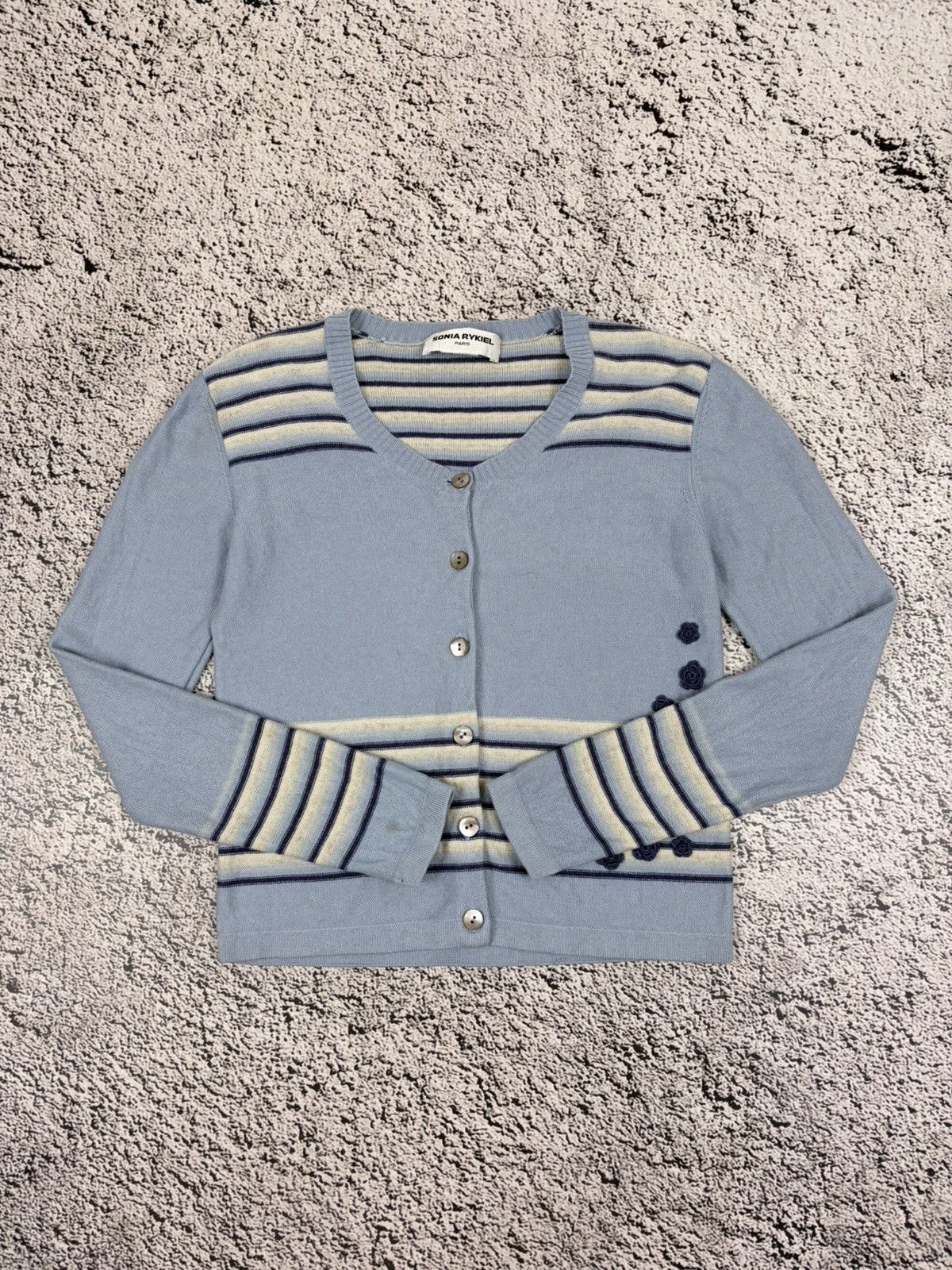 Sonia Rykiel ⁠Sonia Rykiel Vintage Crochet Flower Knit Twinset Size S / US 4 / IT 40 - 8 Thumbnail